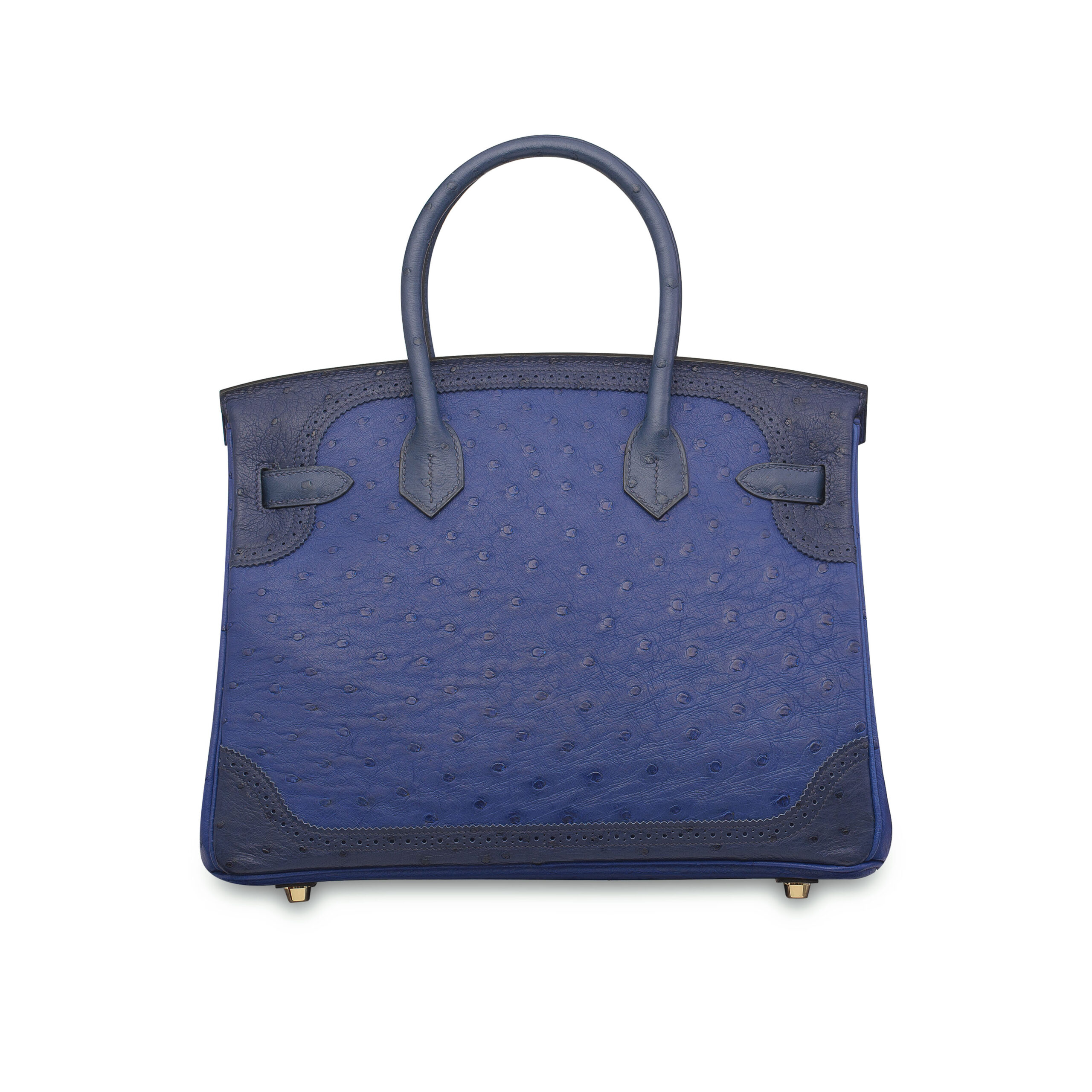 A LIMITED EDITION BLEU SAPHIR, BLEU IRIS & BLEU DE MALTE OSTRICH GHILLIES BIRKIN 30 WITH PERMABRASS HARDWARE - Image 3