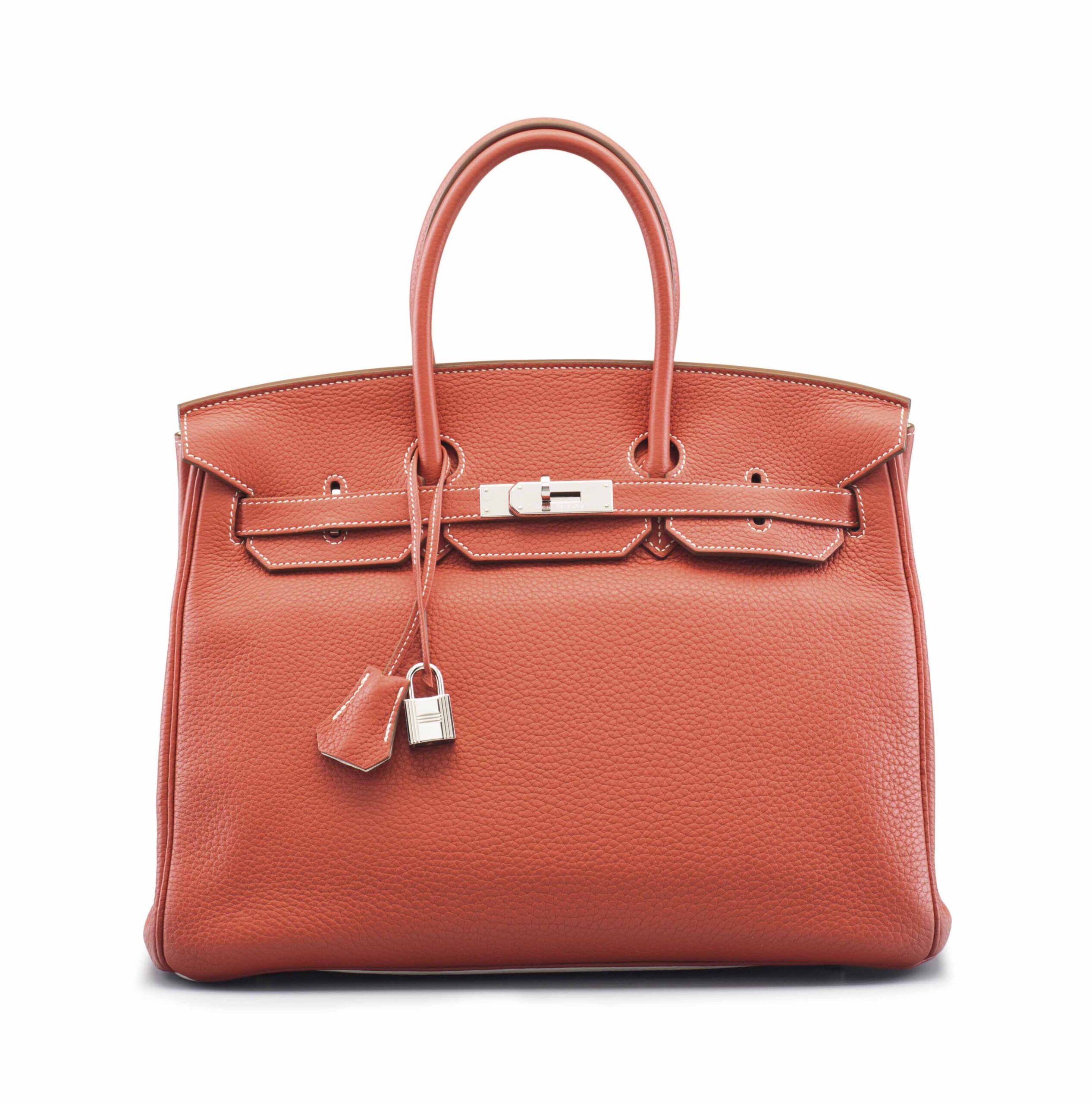 A LIMITED EDITION SANGUINE & WHITE CLÉMENCE LEATHER ÉCLAT BIRKIN 35 WITH PALLADIUM HARDWARE