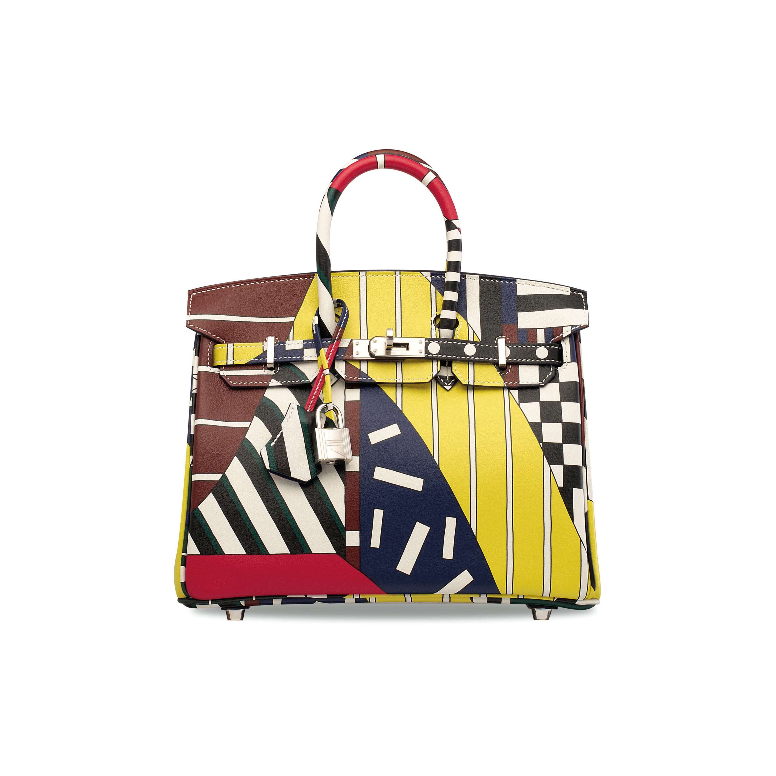 A LIMITED EDITION MULTICOLOR SWIFT LEATHER ONE TWO THREE & AWAY WE GO BIRKIN 25 WITH PALLADIUM HARDWARE - Image 2
