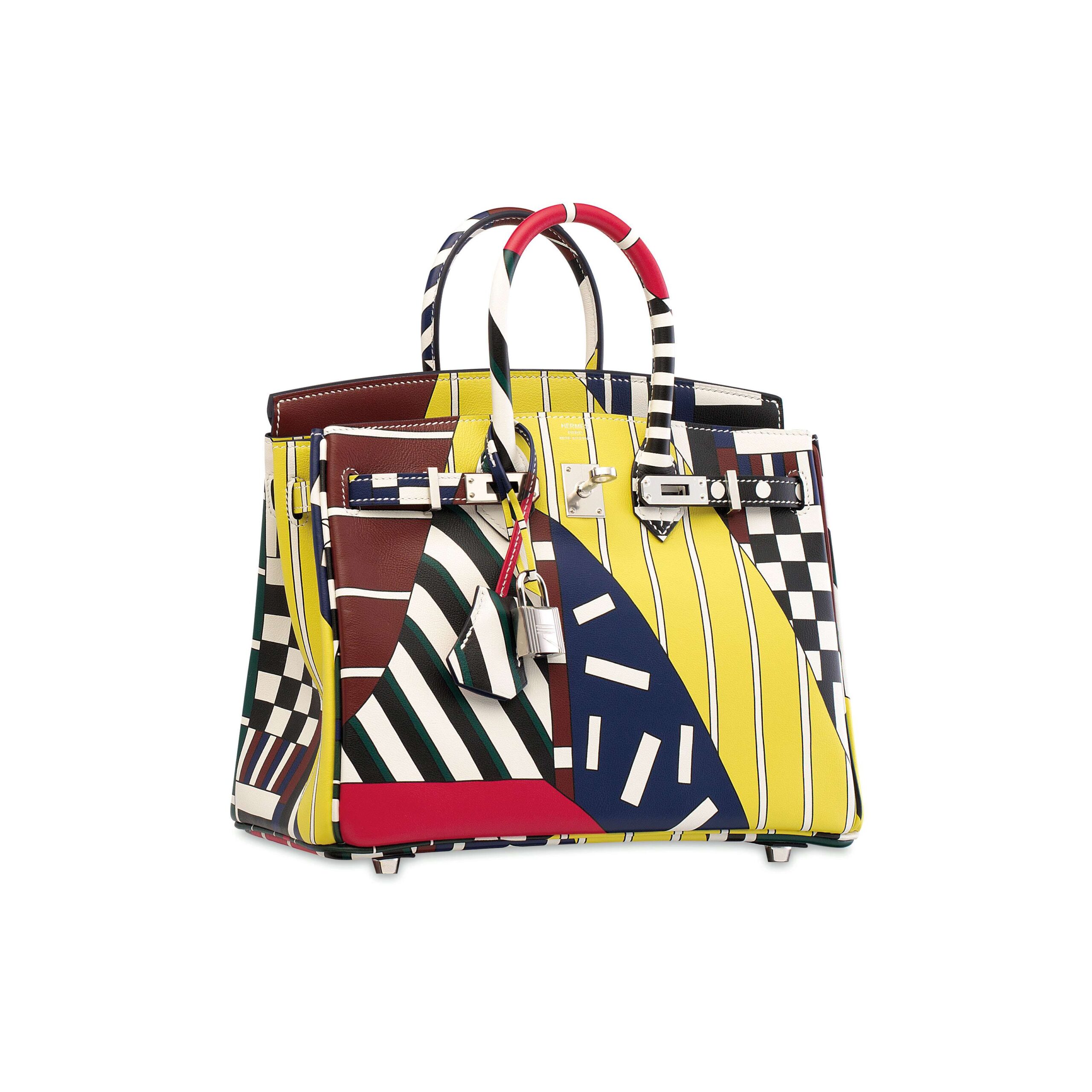 A LIMITED EDITION MULTICOLOR SWIFT LEATHER ONE TWO THREE & AWAY WE GO BIRKIN 25 WITH PALLADIUM HARDWARE - Image 3