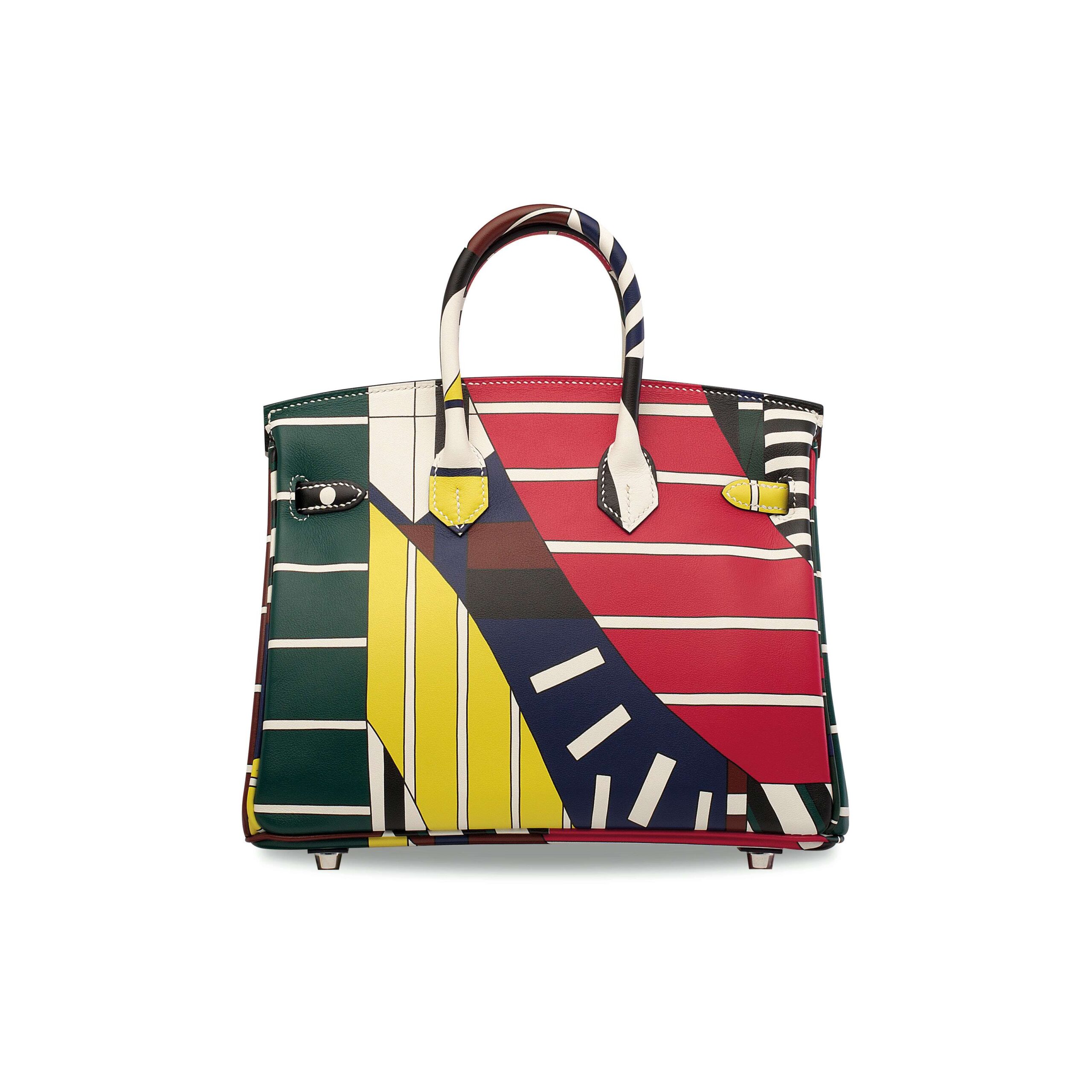A LIMITED EDITION MULTICOLOR SWIFT LEATHER ONE TWO THREE & AWAY WE GO BIRKIN 25 WITH PALLADIUM HARDWARE - Image 4