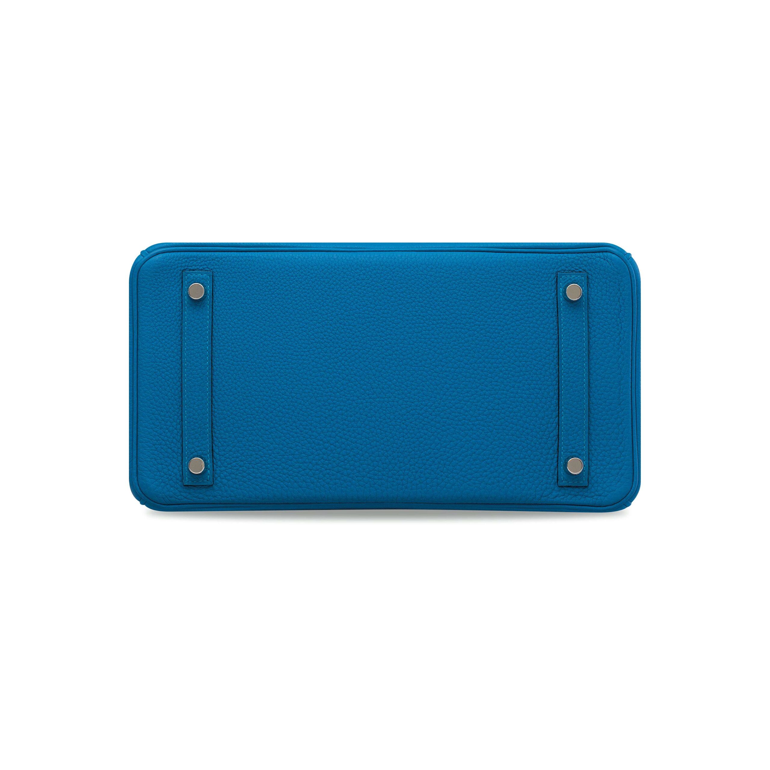 A LIMITED EDITION BLEU ZANZIBAR & MALACHITE TOGO LEATHER VERSO BIRKIN 30 WITH PALLADIUM HARDWARE - Image 5