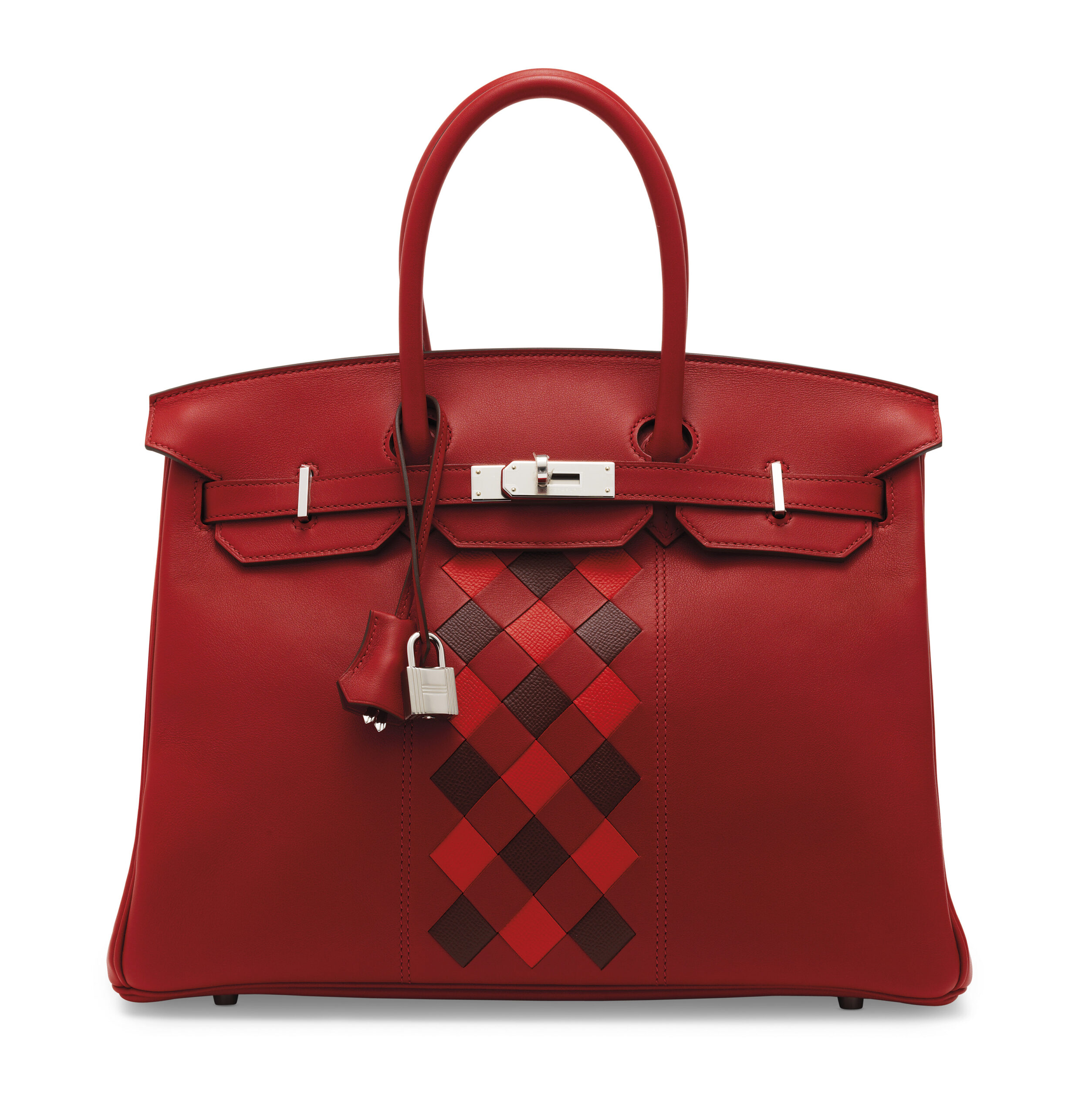 A LIMITED EDITION ROUGE DE COEUR SWIFT & EPSOM LEATHER TRESSAGE BIRKIN 35 WITH PALLADIUM HARDWARE 5 A LIMITED EDITION ROUGE DE COEUR SWIFT & EPSOM LEATHER TRESSAGE BIRKIN 35 WITH PALLADIUM HARDWARE - Image 5