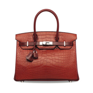 A LIMITED EDITION MATTE ROUGE H ALLIGATOR, CALF BOX & CLÉMENCE LEATHER BIRKIN 30 WITH PALLADIUM HARDWARE
