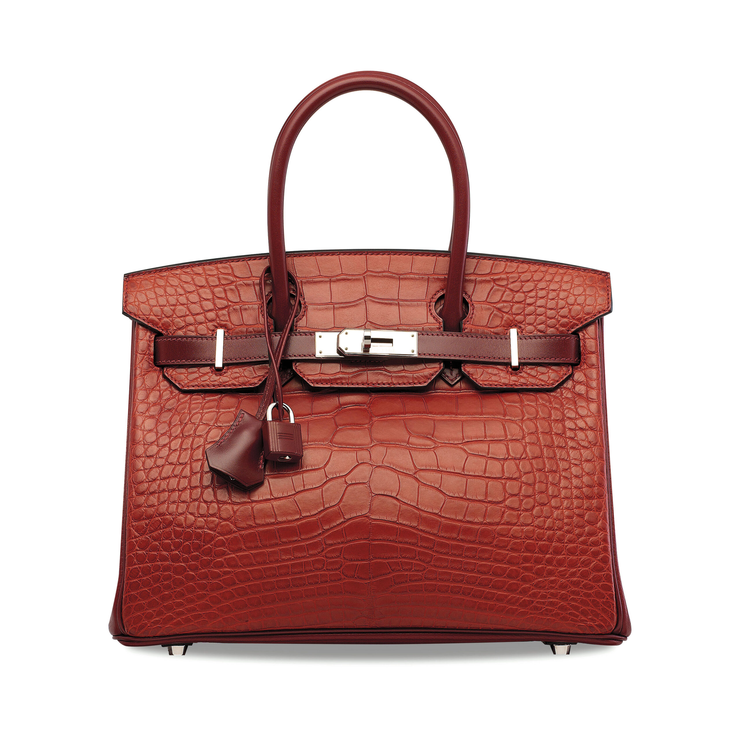A LIMITED EDITION MATTE ROUGE H ALLIGATOR, CALF BOX & CLÉMENCE LEATHER BIRKIN 30 WITH PALLADIUM HARDWARE