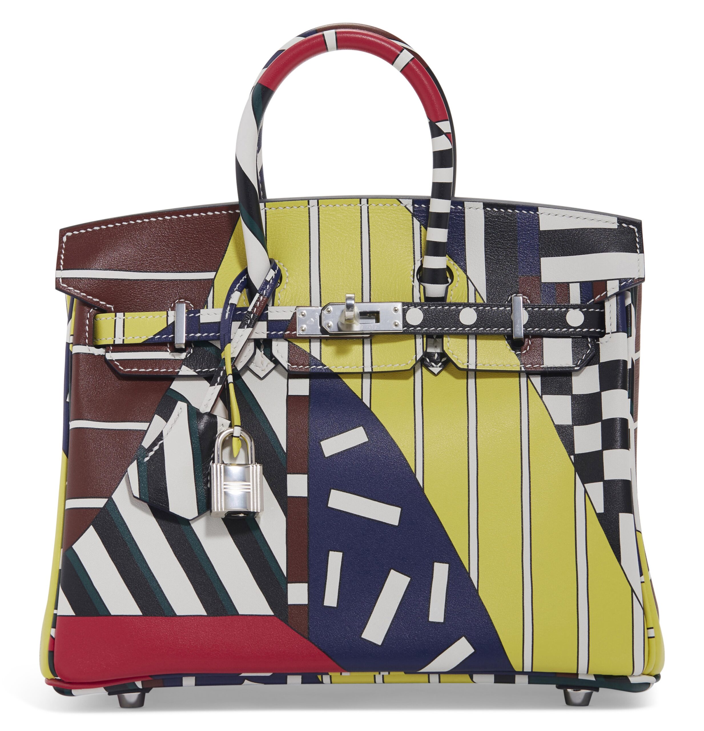 A LIMITED EDITION MULTICOLOUR SWIFT LEATHER ONE TWO THREE & AWAY WE GO BIRKIN 25 WITH PALLADIUM HARDWARE BY NIGEL PEAKE 2 A LIMITED EDITION MULTICOLOUR SWIFT LEATHER ONE TWO THREE & AWAY WE GO BIRKIN 25 WITH PALLADIUM HARDWARE BY NIGEL PEAKE - Image 2