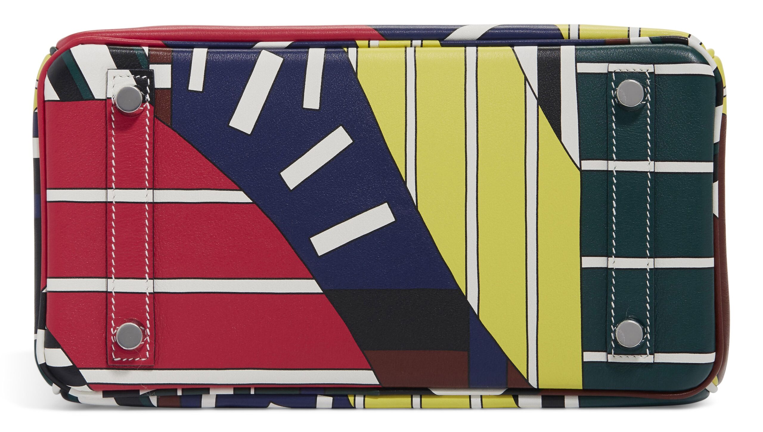 A LIMITED EDITION MULTICOLOUR SWIFT LEATHER ONE TWO THREE & AWAY WE GO BIRKIN 25 WITH PALLADIUM HARDWARE BY NIGEL PEAKE 5 A LIMITED EDITION MULTICOLOUR SWIFT LEATHER ONE TWO THREE & AWAY WE GO BIRKIN 25 WITH PALLADIUM HARDWARE BY NIGEL PEAKE - Image 5