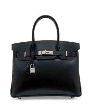A LIMITED EDITION BLACK CALF BOX LEATHER BIRKIN 30 WITH GUILLOCHÉ PALLADIUM HARDWARE