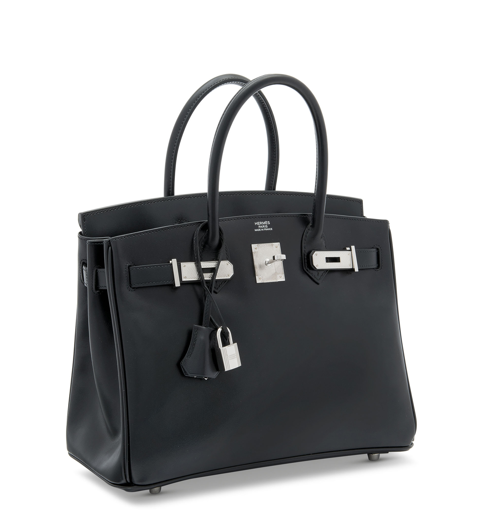 A LIMITED EDITION BLACK CALF BOX LEATHER BIRKIN 30 WITH GUILLOCHÉ PALLADIUM HARDWARE 2 A LIMITED EDITION BLACK CALF BOX LEATHER BIRKIN 30 WITH GUILLOCHÉ PALLADIUM HARDWARE - Image 2