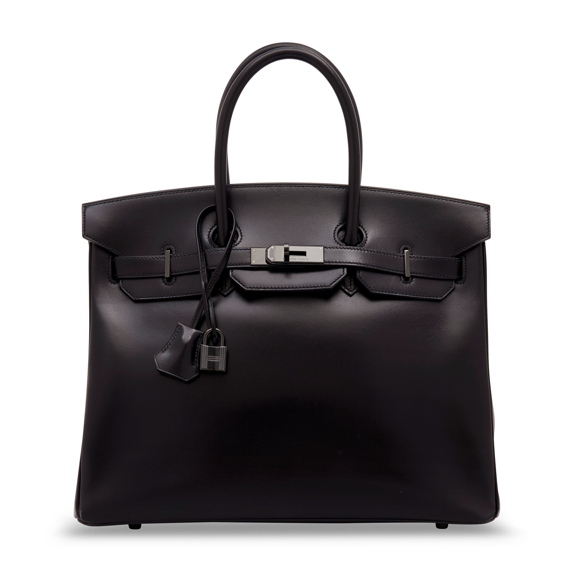 A LIMITED EDITION BLACK CALF BOX LEATHER SO BLACK BIRKIN 35 WITH BLACK PVD HARDWARE 1 A LIMITED EDITION BLACK CALF BOX LEATHER SO BLACK BIRKIN 35 WITH BLACK PVD HARDWARE