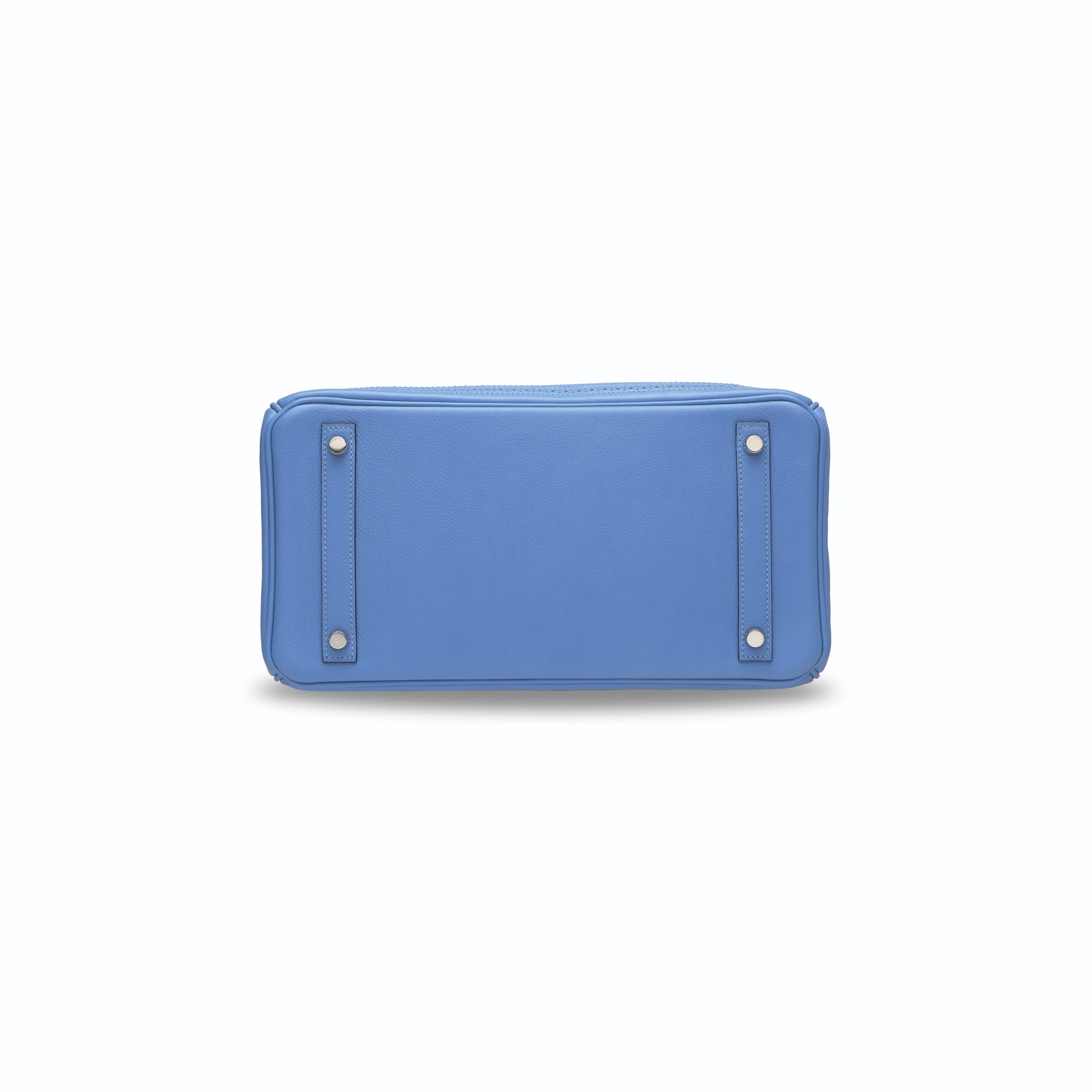 A LIMITED EDITION BLEU PARADIS CLÉMENCE LEATHER GHILLIES BIRKIN 30 WITH PALLADIUM HARDWARE - Image 3