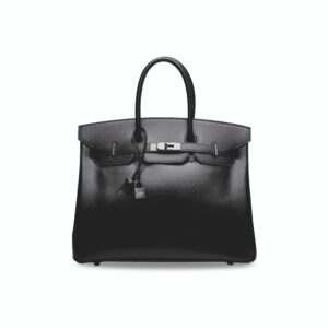 A LIMITED EDITION BLACK CALF BOX LEATHER SO BLACK BIRKIN 35 WITH BLACK PVD HARDWARE