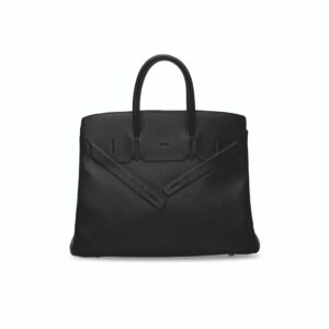 A LIMITED EDITION BLACK SWIFT LEATHER SHADOW BIRKIN 35 WITH PALLADIUM HARDWARE