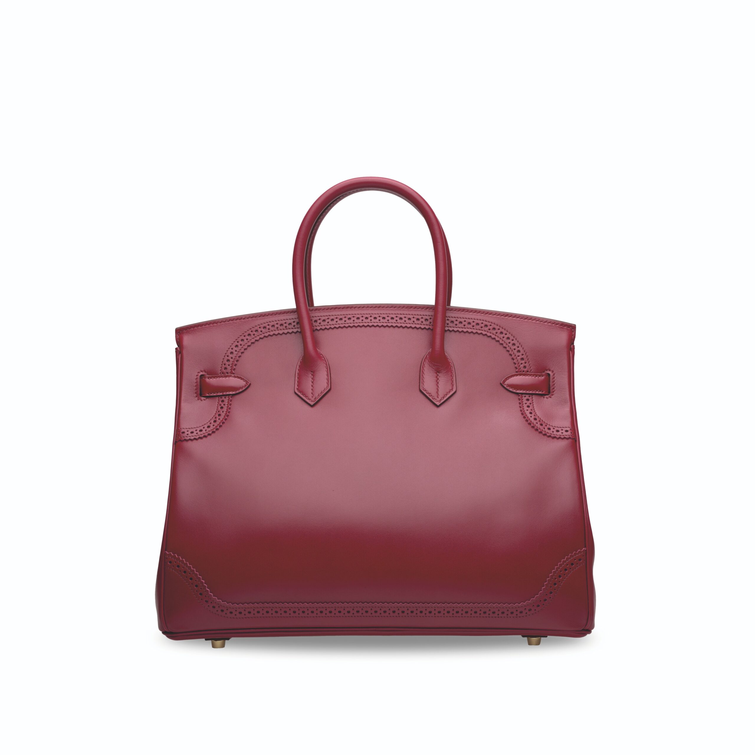 A LIMITED EDITION RUBIS TADELAKT LEATHER GHILLES BIRKIN 35 WITH PERMABRASS HARDWARE 5 A LIMITED EDITION RUBIS TADELAKT LEATHER GHILLES BIRKIN 35 WITH PERMABRASS HARDWARE - Image 5