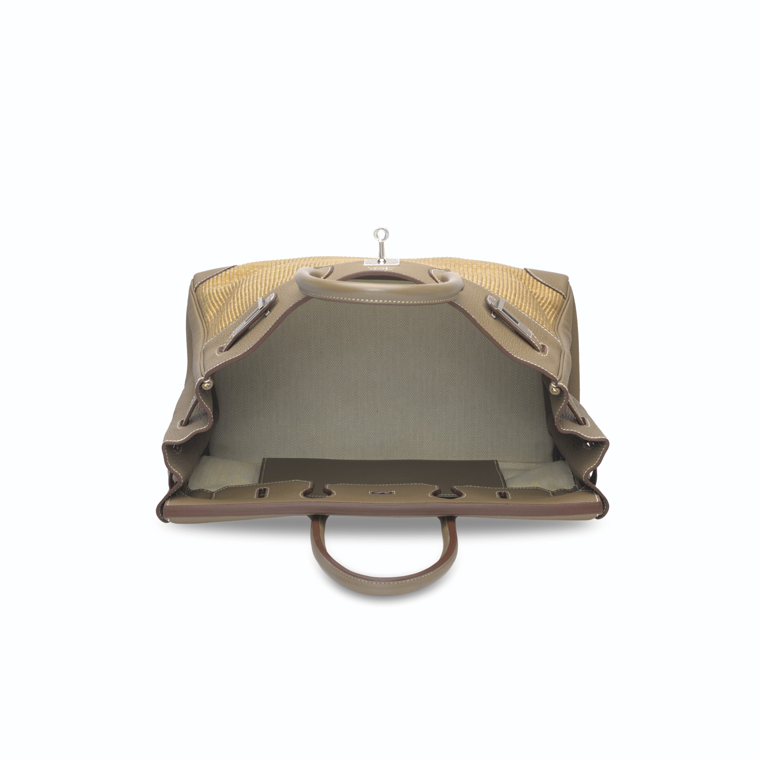 A LIMITED EDITION ÉTOUPE CLÉMENCE LEATHER & CRINOLINE BIRKIN 35 WITH PALLADIUM HARDWARE 2 A LIMITED EDITION ÉTOUPE CLÉMENCE LEATHER & CRINOLINE BIRKIN 35 WITH PALLADIUM HARDWARE - Image 2