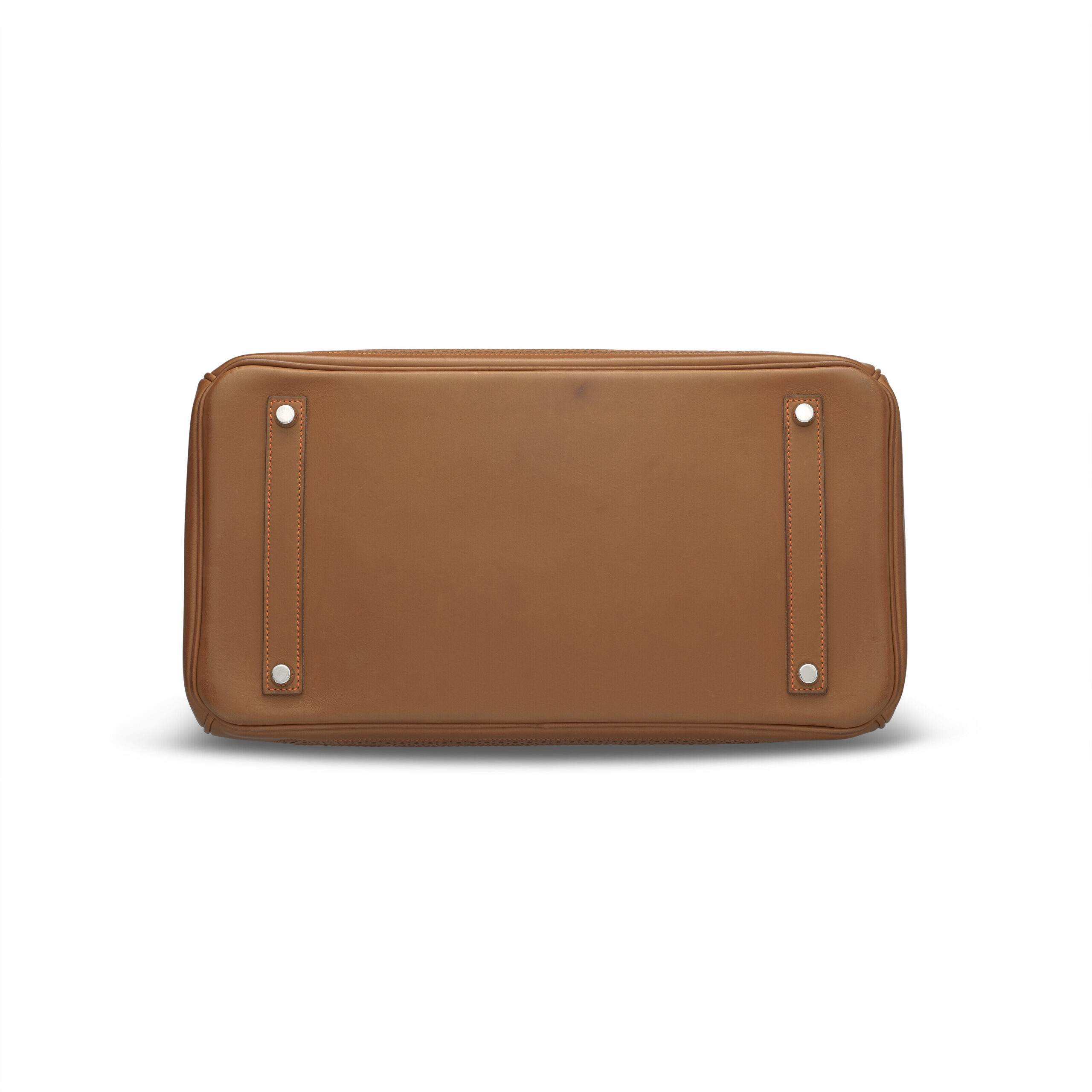 A LIMITED EDITION FAUVE BARÉNIA LEATHER & TOILE GHILLIES BIRKIN 35 WITH BRUSH PALLADIUM HARDWARE 4 A LIMITED EDITION FAUVE BARÉNIA LEATHER & TOILE GHILLIES BIRKIN 35 WITH BRUSH PALLADIUM HARDWARE - Image 4