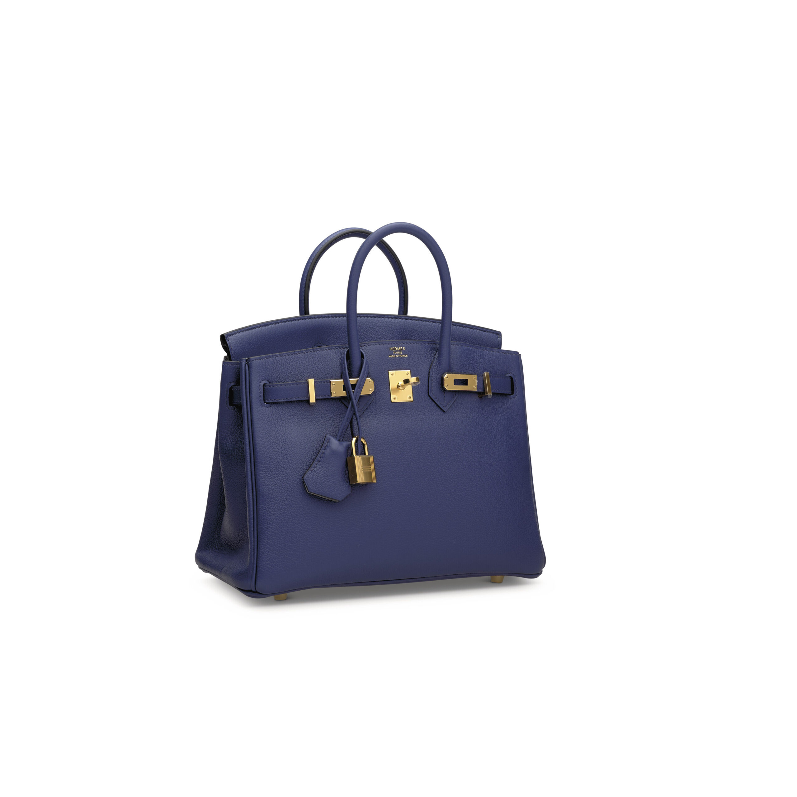A LIMITED EDITION BLEU SAPHIR & GRIS MOUETTE NOVILLO LEATHER VERSO BIRKIN 25 WITH GOLD HARDWARE 4 A LIMITED EDITION BLEU SAPHIR & GRIS MOUETTE NOVILLO LEATHER VERSO BIRKIN 25 WITH GOLD HARDWARE - Image 4