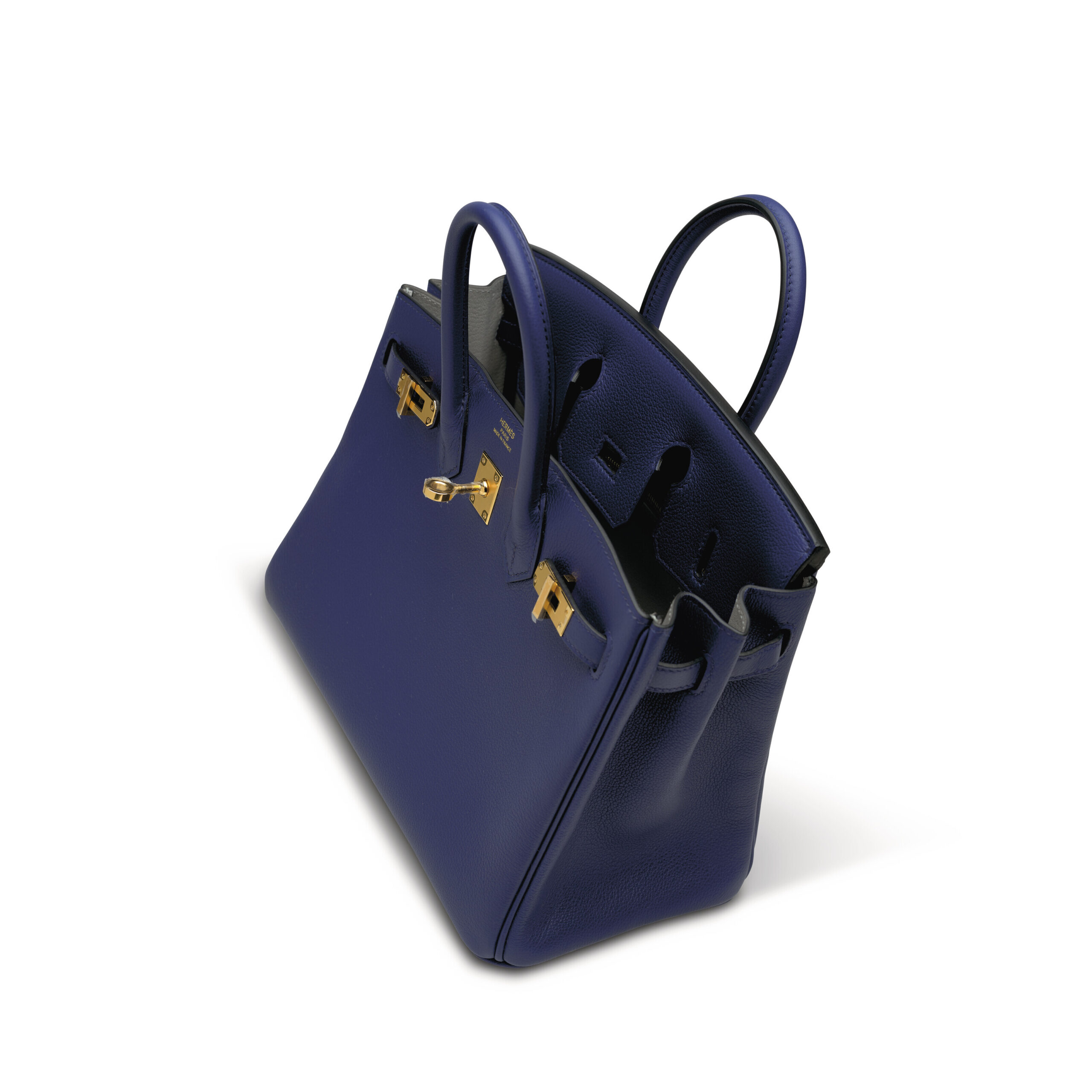 A LIMITED EDITION BLEU SAPHIR & GRIS MOUETTE NOVILLO LEATHER VERSO BIRKIN 25 WITH GOLD HARDWARE 2 A LIMITED EDITION BLEU SAPHIR & GRIS MOUETTE NOVILLO LEATHER VERSO BIRKIN 25 WITH GOLD HARDWARE - Image 2