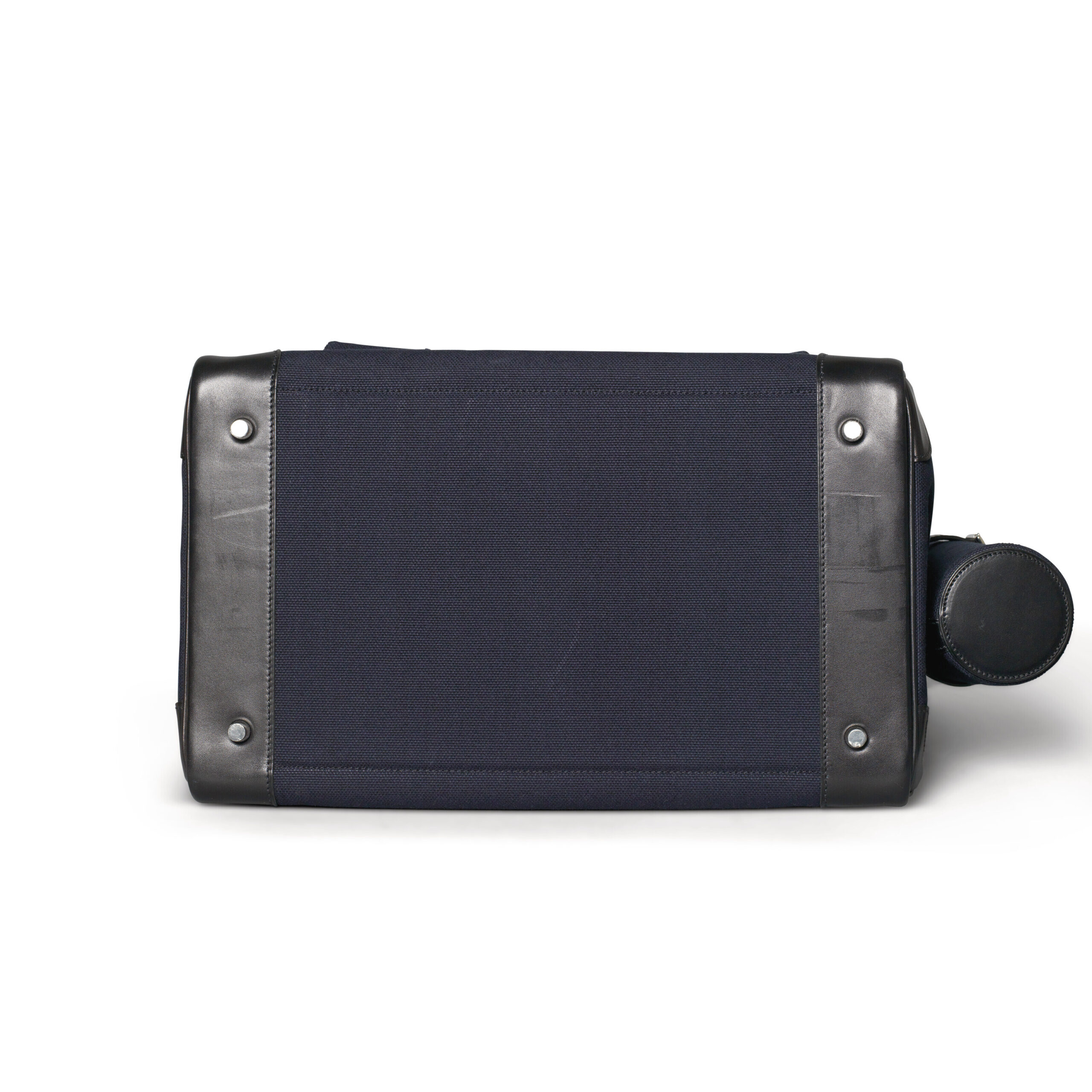 A LIMITED EDITION BLEU MARINE CANVAS & BLACK EVERCOLOR LEATHER CARGO HAC BIRKIN 40 WITH PALLADIUM HARDWARE 5 A LIMITED EDITION BLEU MARINE CANVAS & BLACK EVERCOLOR LEATHER CARGO HAC BIRKIN 40 WITH PALLADIUM HARDWARE - Image 5