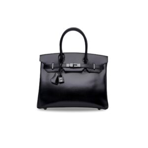 A LIMITED EDITION BLACK CALF BOX LEATHER SO BLACK BIRKIN 30 WITH BLACK PVD HARDWARE