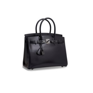 A LIMITED EDITION BLACK CALF BOX LEATHER SO BLACK BIRKIN 30 WITH BLACK PVD HARDWARE 2 A LIMITED EDITION BLACK CALF BOX LEATHER SO BLACK BIRKIN 30 WITH BLACK PVD HARDWARE - Image 2
