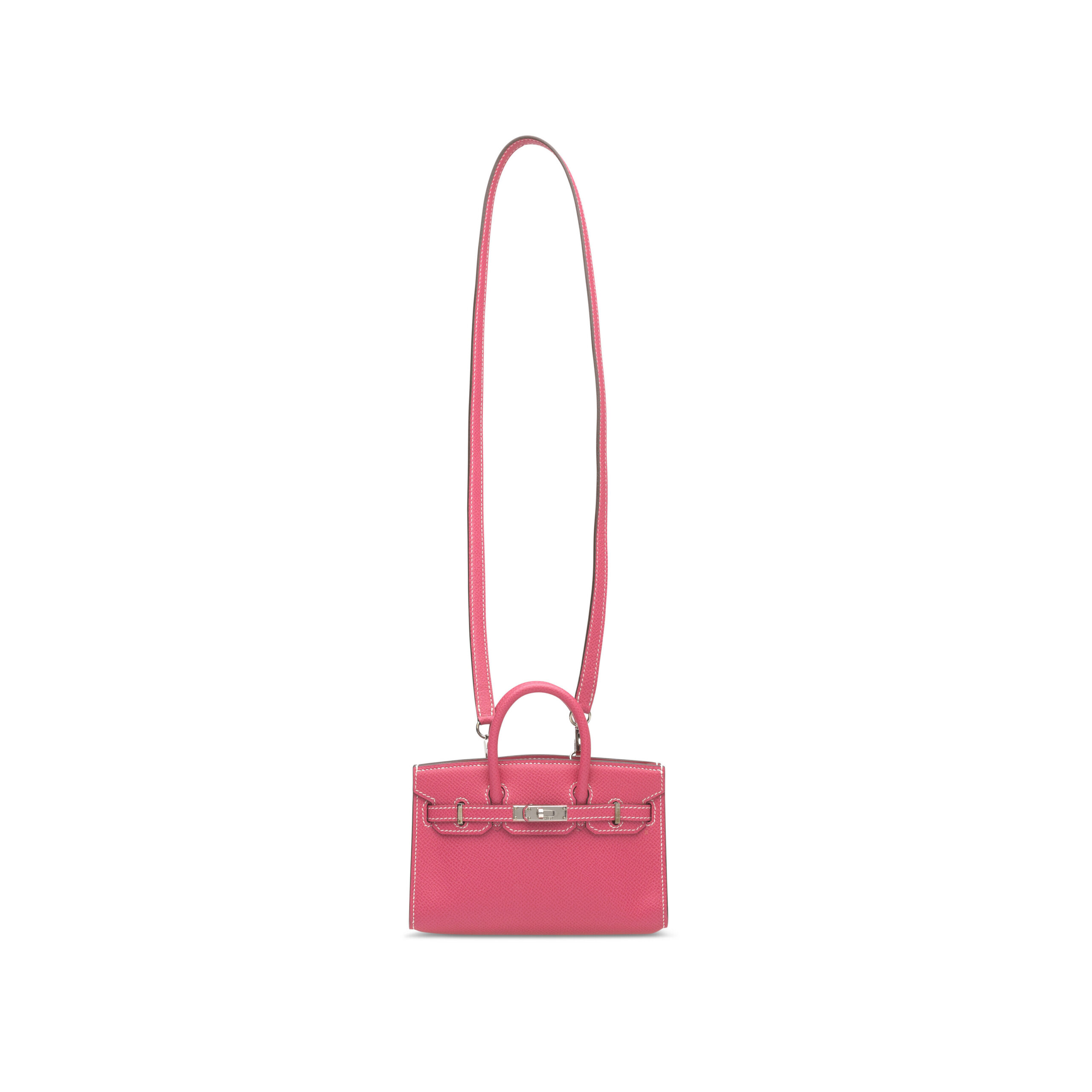 A LIMITED EDITION ROSE TYRIEN EPSOM LEATHER MICRO MINI BIRKIN WITH PALLADIUM HARDWARE 5 A LIMITED EDITION ROSE TYRIEN EPSOM LEATHER MICRO MINI BIRKIN WITH PALLADIUM HARDWARE - Image 5