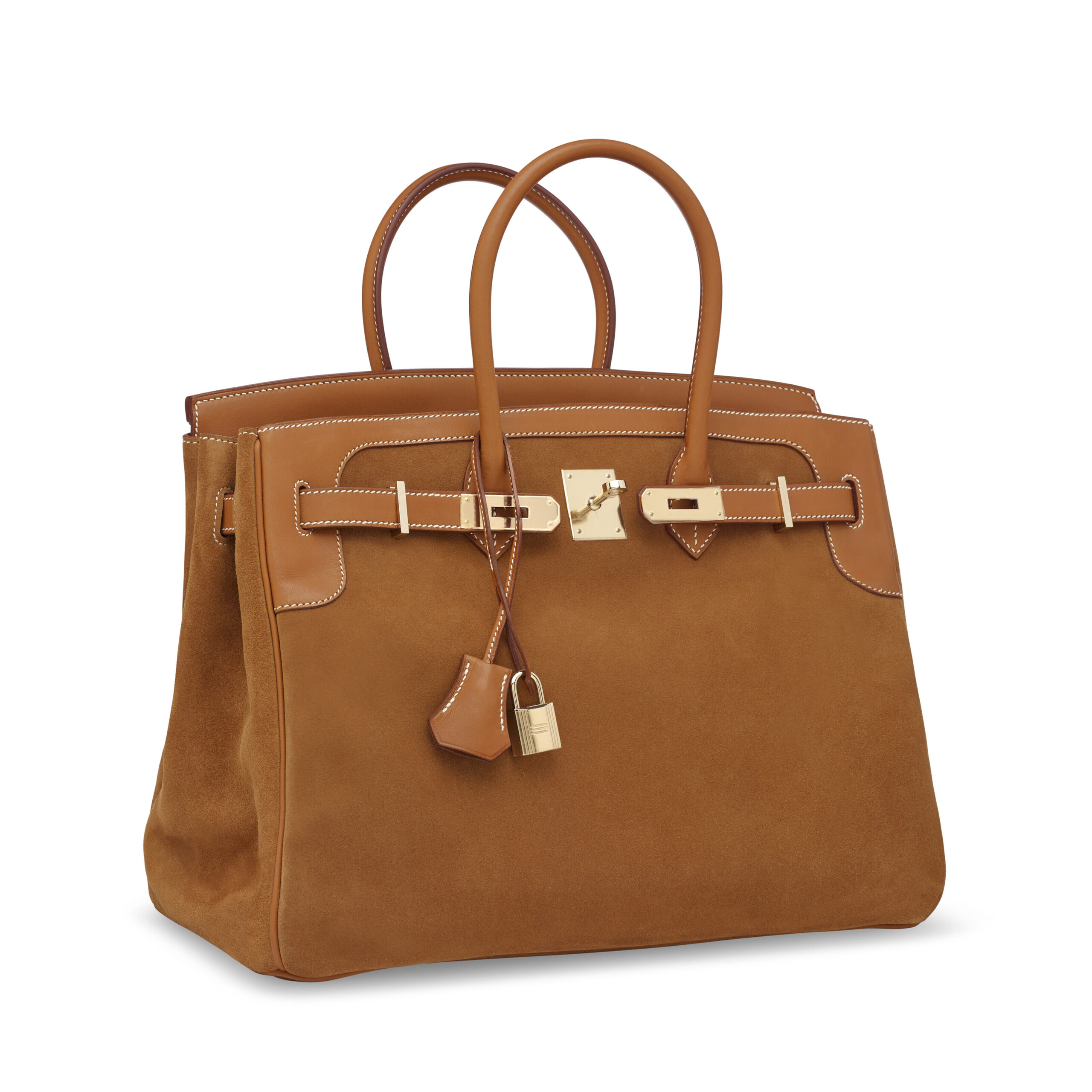 A LIMITED EDITION CHAMOIS BARÉNIA & NOISETTE VEAU DOBLIS GRIZZLY BIRKIN 35 WITH PERMABRASS HARDWARE 3 A LIMITED EDITION CHAMOIS BARÉNIA & NOISETTE VEAU DOBLIS GRIZZLY BIRKIN 35 WITH PERMABRASS HARDWARE - Image 3