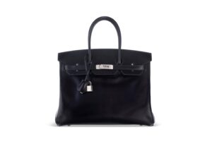 A LIMITED EDITION BLACK CALF BOX LEATHER BIRKIN 35 WITH GUILLOCHÉ PALLADIUM HARDWARE