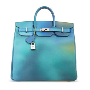 A LIMITED EDITION BLEU NUIT & JAUNE DE NAPLES TOGO LEATHER COSMOS HAC BIRKIN 40 WITH BRUSHED PALLADIUM HARDWARE