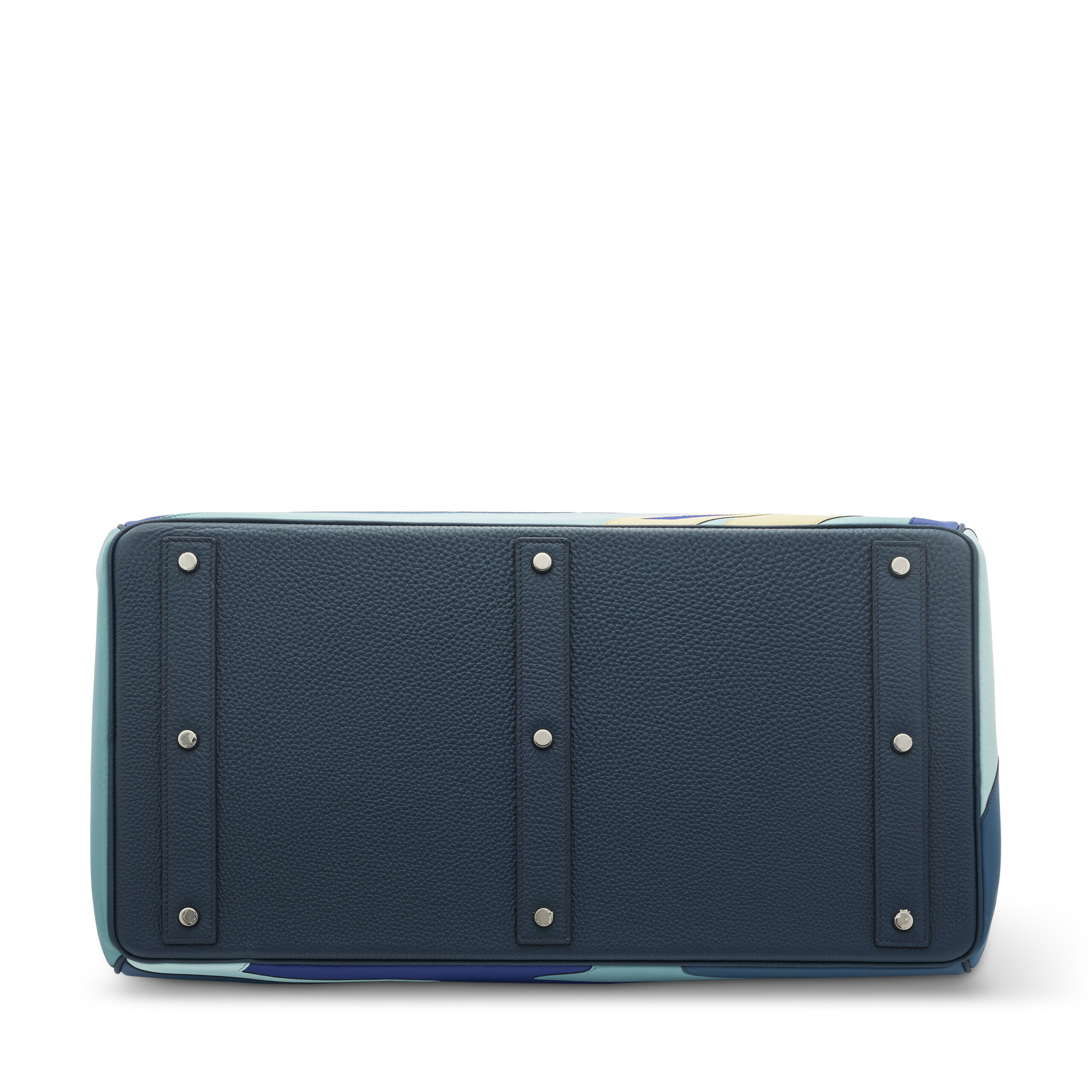 A LIMITED EDITION BLEU DE PRUSSE TOGO, SWIFT & CLÉMENCE LEATHER "ENDLESS ROAD" HAC BIRKIN 50 WITH PALLADIUM HARDWARE - Image 5