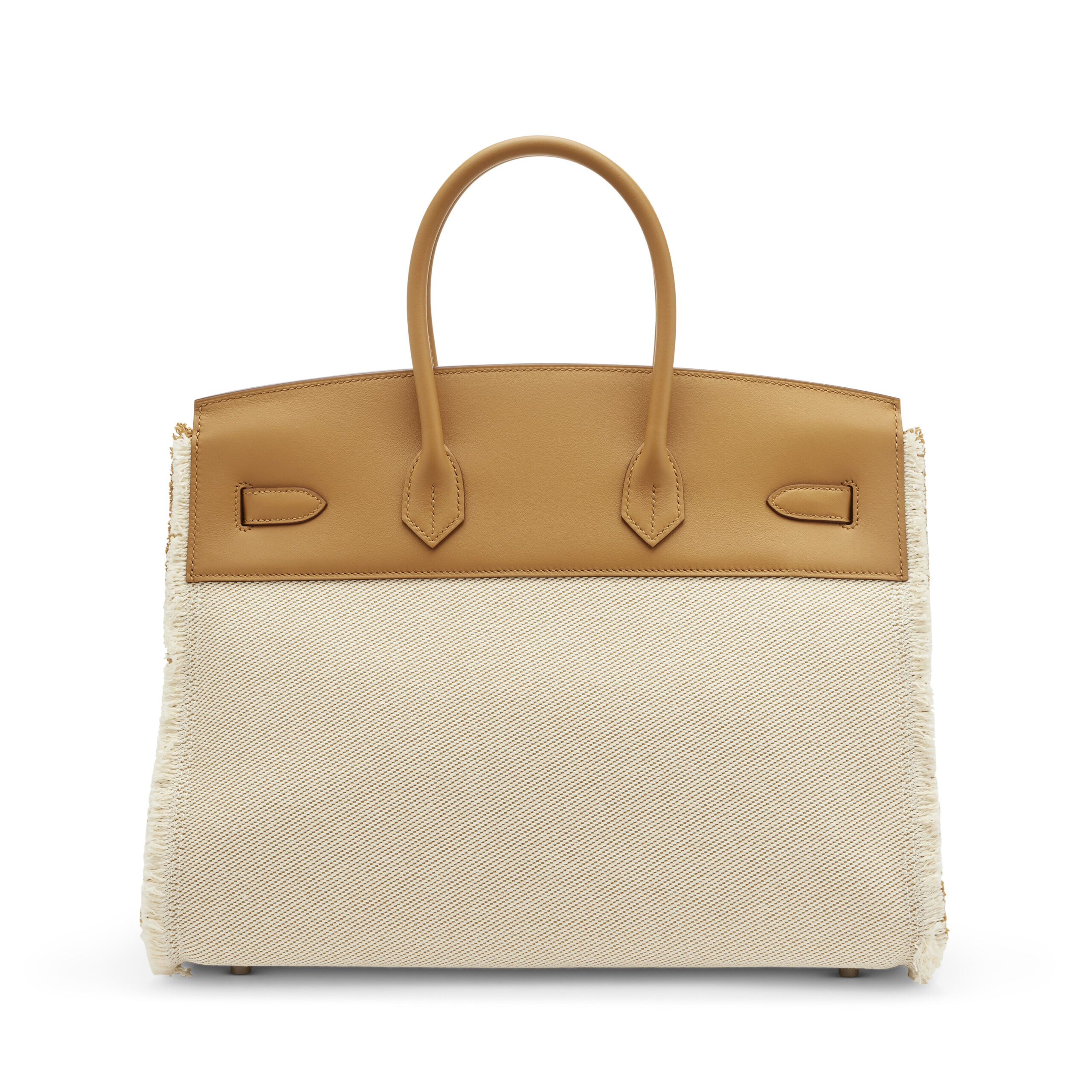 A LIMITED EDITION SÉSAME TOILE H & DÉSERT SWIFT LEATHER FRAY FRAY BIRKIN 35 WITH PALLADIUM HARDWARE 4 A LIMITED EDITION SÉSAME TOILE H & DÉSERT SWIFT LEATHER FRAY FRAY BIRKIN 35 WITH PALLADIUM HARDWARE - Image 4