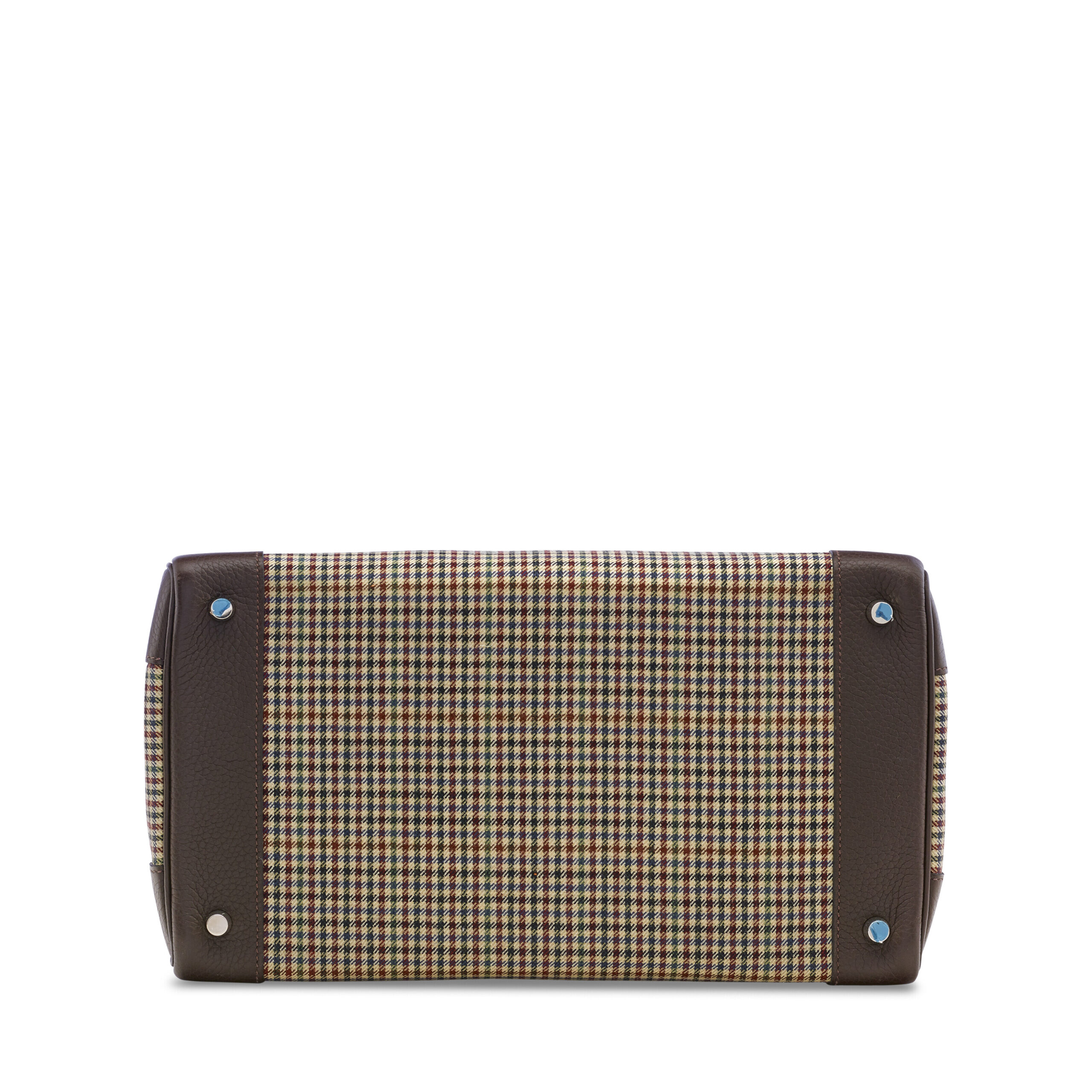 A LIMITED EDITION ÉBÈNE TOGO LEATHER & PLAID WOOL BIRKIN 35 WITH PALLADIUM HARDWARE 4 A LIMITED EDITION ÉBÈNE TOGO LEATHER & PLAID WOOL BIRKIN 35 WITH PALLADIUM HARDWARE - Image 4