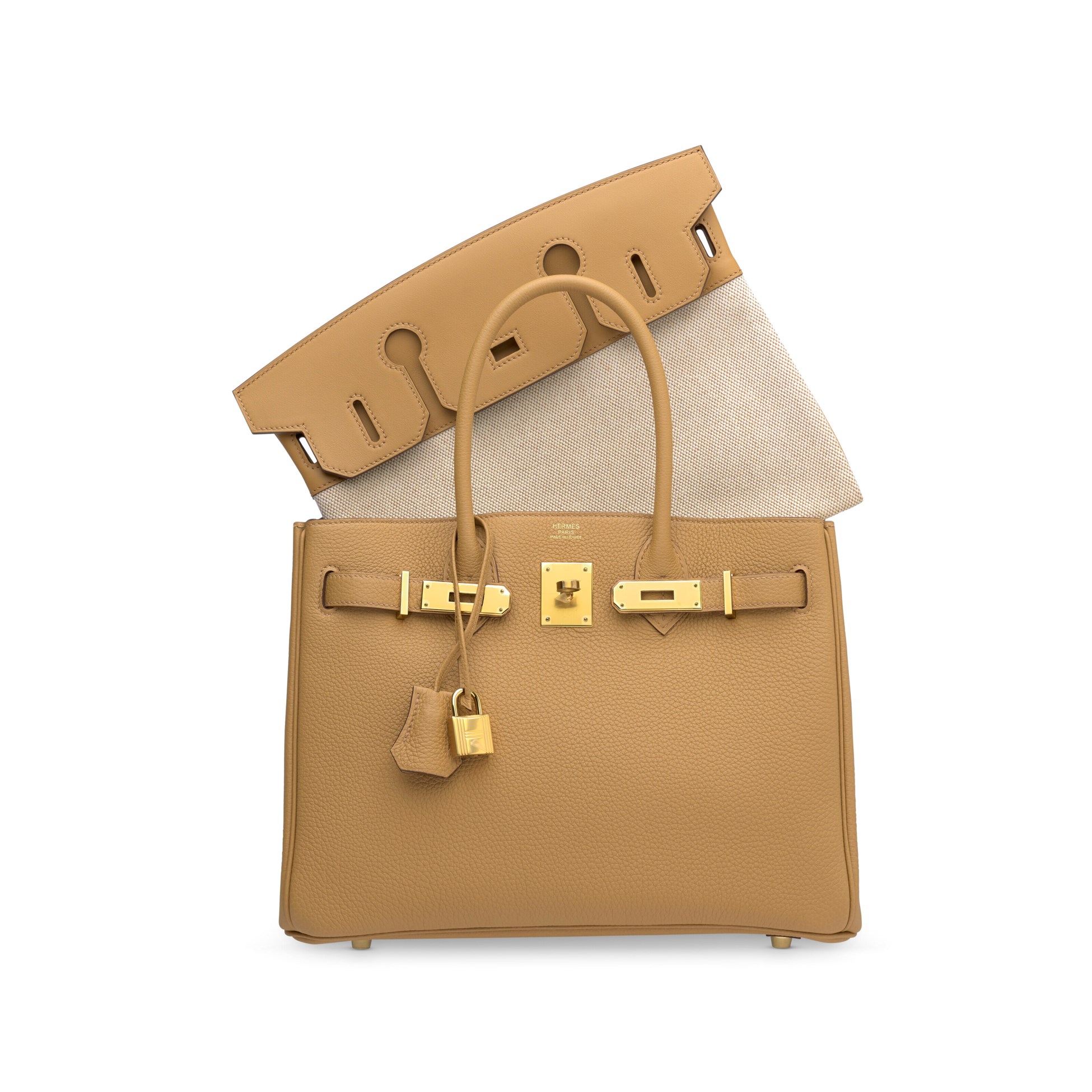 A LIMITED EDITION BISCUIT TOGO & SWIFT LEATHER 3 IN 1 BIRKIN 30 WITH GOLD HARDWARE 2 A LIMITED EDITION BISCUIT TOGO & SWIFT LEATHER 3 IN 1 BIRKIN 30 WITH GOLD HARDWARE - Image 2