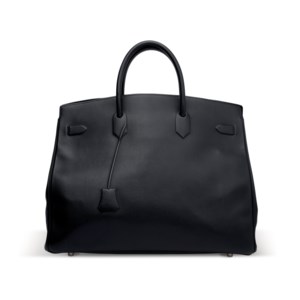 A LIMITED EDITION BLACK SWIFT LEATHER SHADOW BIRKIN 40 WITH PALLADIUM HARDWARE 3 A LIMITED EDITION BLACK SWIFT LEATHER SHADOW BIRKIN 40 WITH PALLADIUM HARDWARE - Image 3