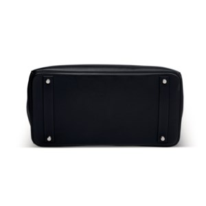 A LIMITED EDITION BLACK SWIFT LEATHER SHADOW BIRKIN 40 WITH PALLADIUM HARDWARE 4 A LIMITED EDITION BLACK SWIFT LEATHER SHADOW BIRKIN 40 WITH PALLADIUM HARDWARE - Image 4