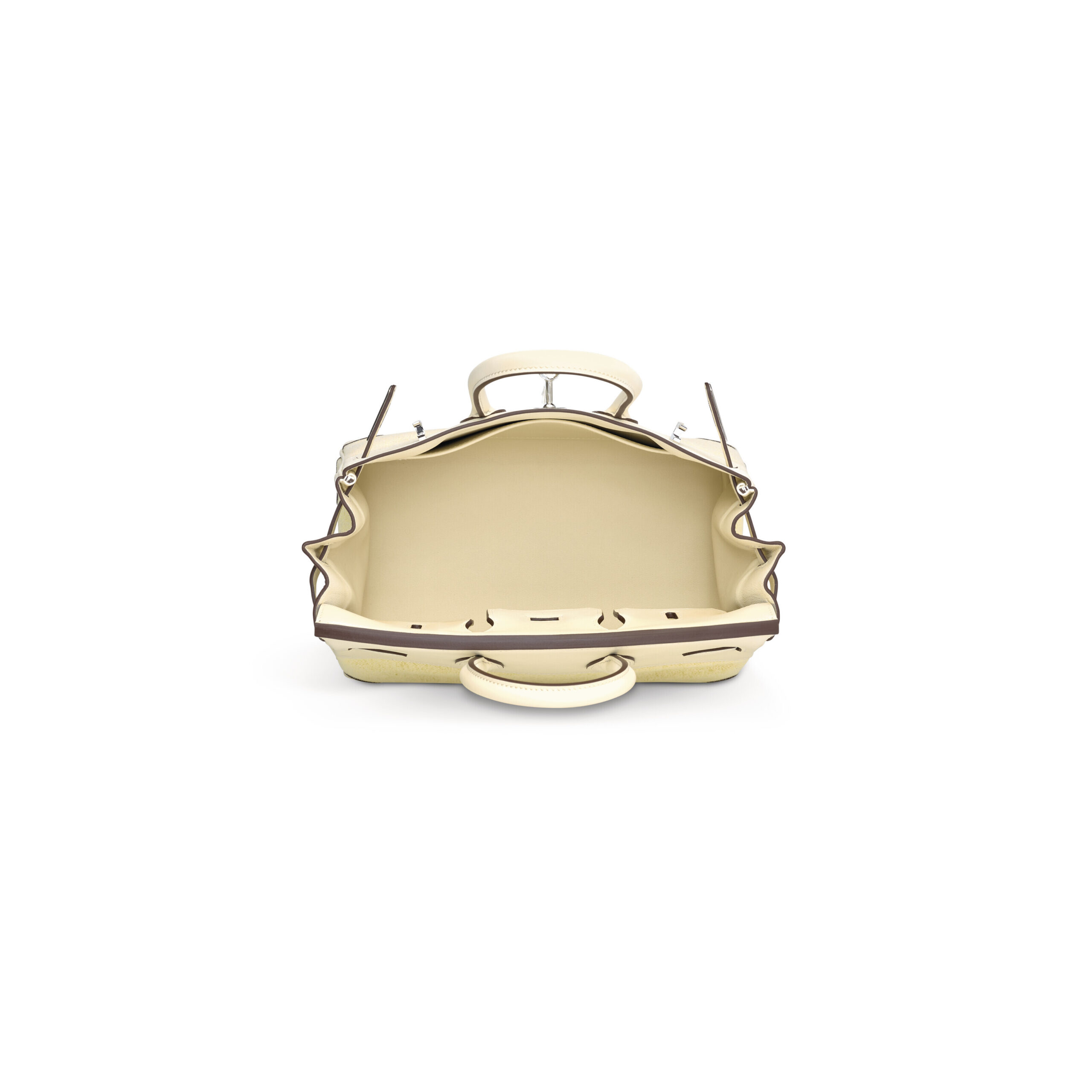 A LIMITED EDITION NATA EVERCALF LEATHER & JAUNE POUSSIN CANVAS BIRKIN 25 WITH PALLADIUM HARDWARE 2 A LIMITED EDITION NATA EVERCALF LEATHER & JAUNE POUSSIN CANVAS BIRKIN 25 WITH PALLADIUM HARDWARE - Image 2