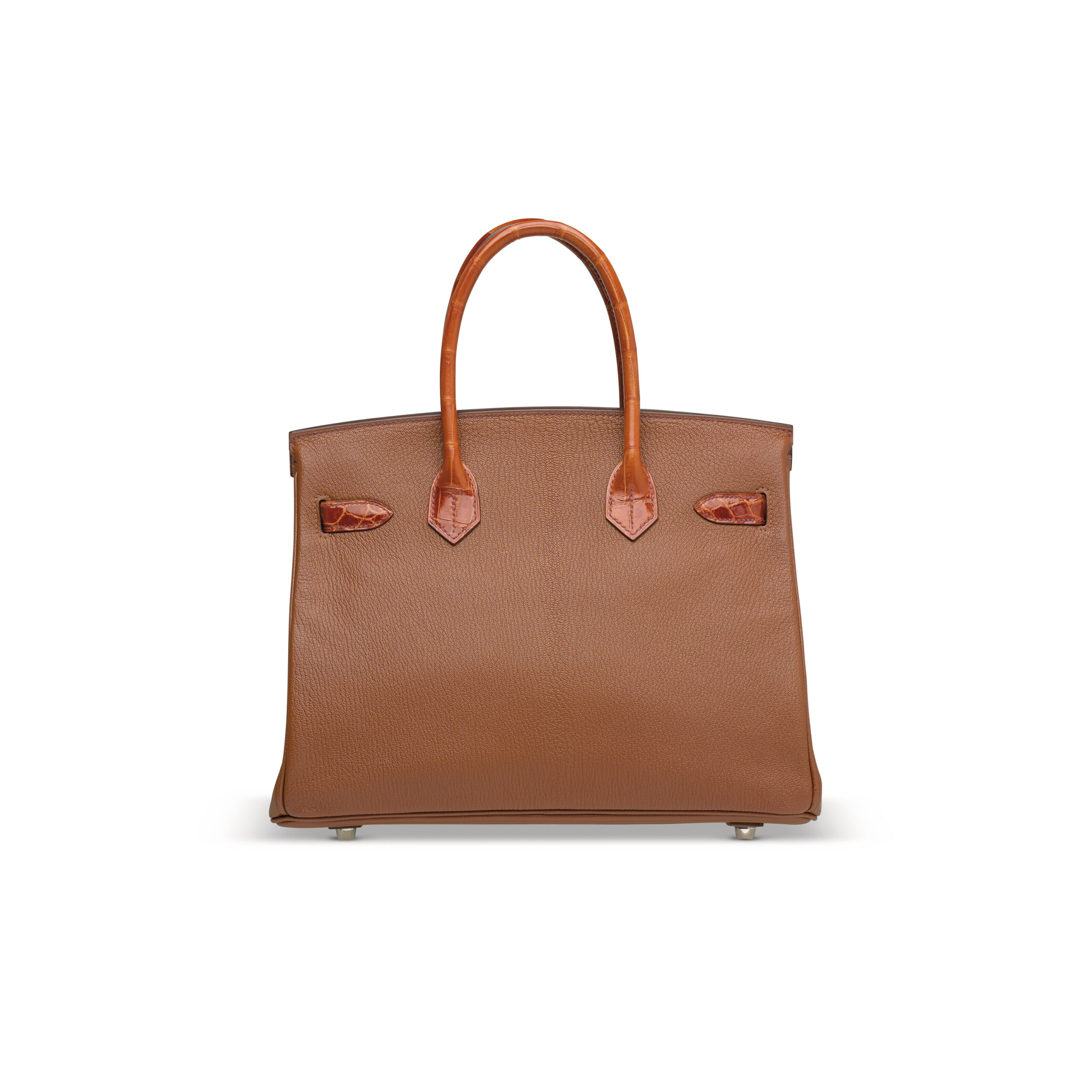 A LIMITED EDITION SHINY ÉTRUSQUE NILOTICUS CROCODILE & NOISETTE CHÈVRE LEATHER TOUCH BIRKIN 30 WITH PALLADIUM HARDWARE - Image 4