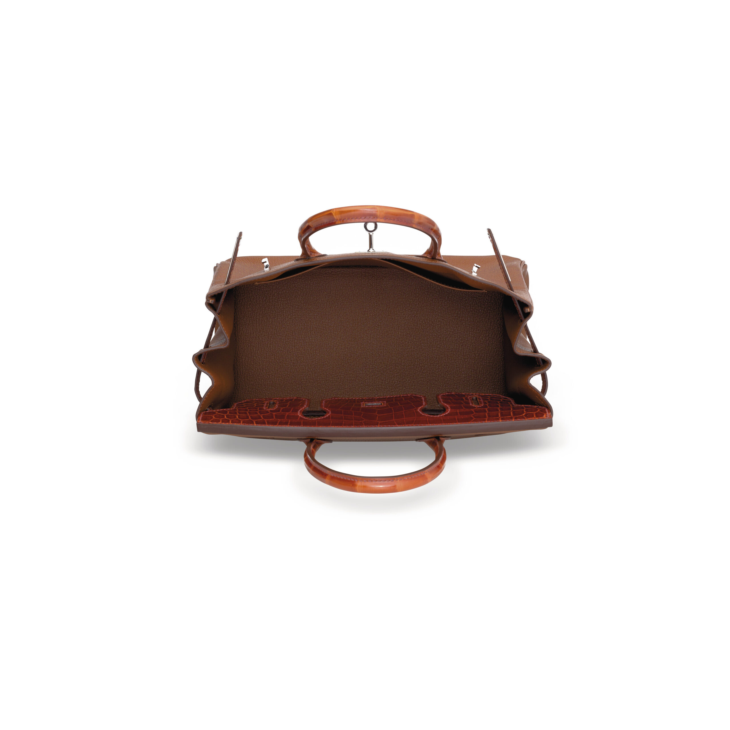 A LIMITED EDITION SHINY ÉTRUSQUE NILOTICUS CROCODILE & NOISETTE CHÈVRE LEATHER TOUCH BIRKIN 30 WITH PALLADIUM HARDWARE - Image 6