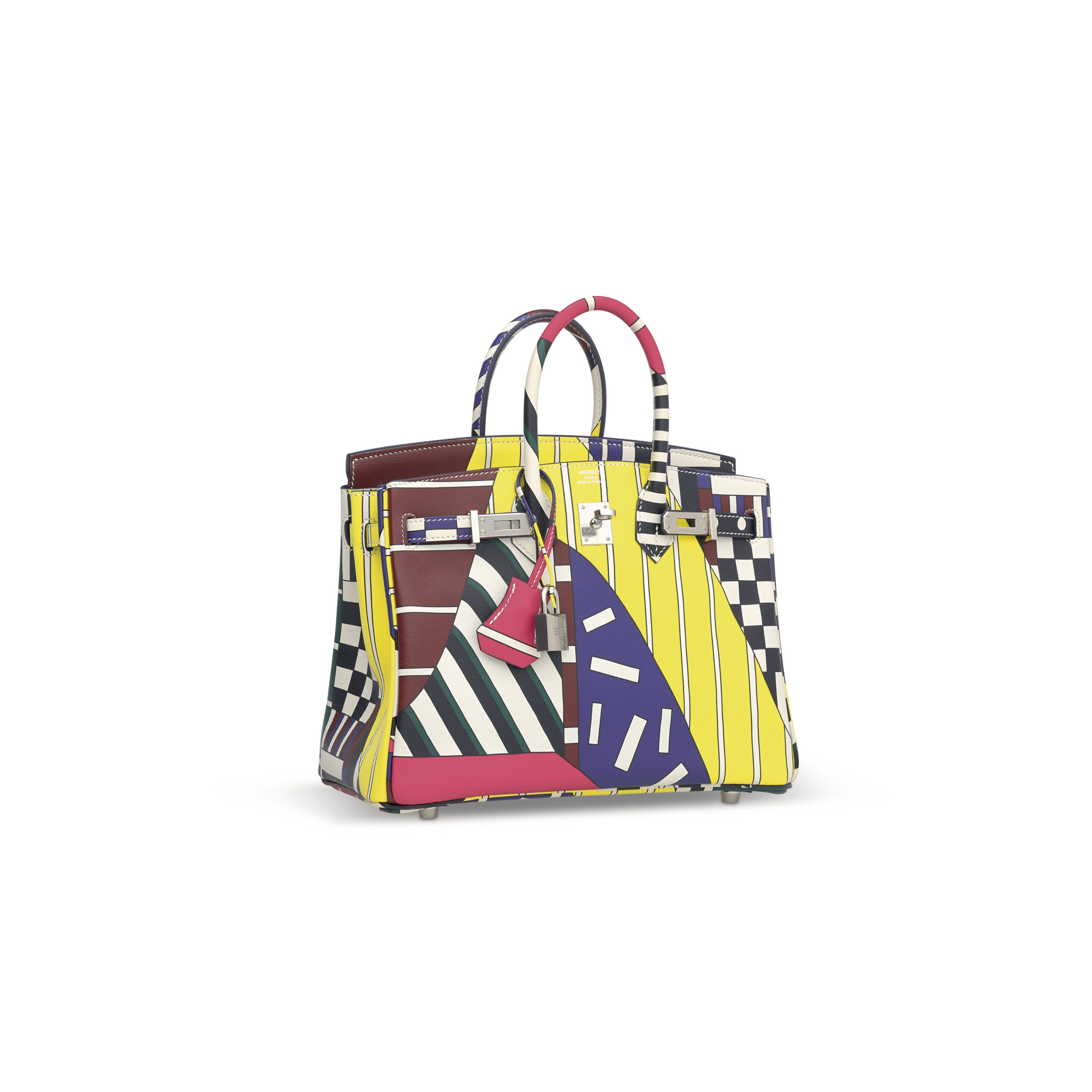 A LIMITED EDITION MULTICOLOUR SWIFT LEATHER ONE TWO THREE & AWAY WE GO BIRKIN 25 WITH PALLADIUM HARDWARE BY NIGEL PEAKE 2 A LIMITED EDITION MULTICOLOUR SWIFT LEATHER ONE TWO THREE & AWAY WE GO BIRKIN 25 WITH PALLADIUM HARDWARE BY NIGEL PEAKE - Image 2