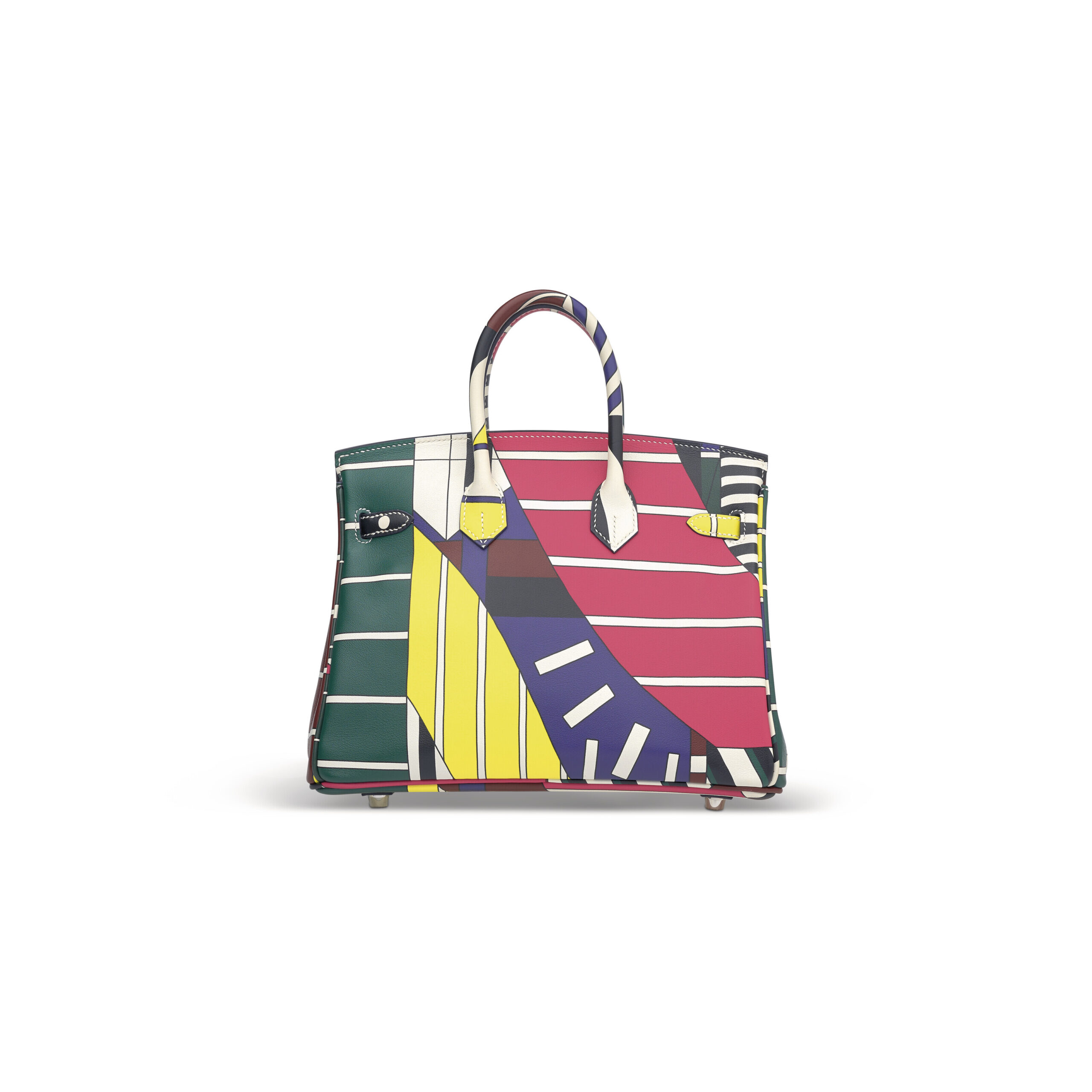A LIMITED EDITION MULTICOLOUR SWIFT LEATHER ONE TWO THREE & AWAY WE GO BIRKIN 25 WITH PALLADIUM HARDWARE BY NIGEL PEAKE 4 A LIMITED EDITION MULTICOLOUR SWIFT LEATHER ONE TWO THREE & AWAY WE GO BIRKIN 25 WITH PALLADIUM HARDWARE BY NIGEL PEAKE - Image 4