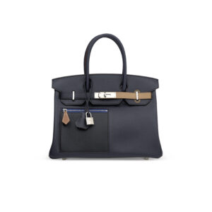 A LIMITED EDITION BLEU, NOIR, CHAI, ETOUPE & GOLD SWIFT LEATHER COLORMATIC BIRKIN 30 WITH PALLADIUM HARDWARE
