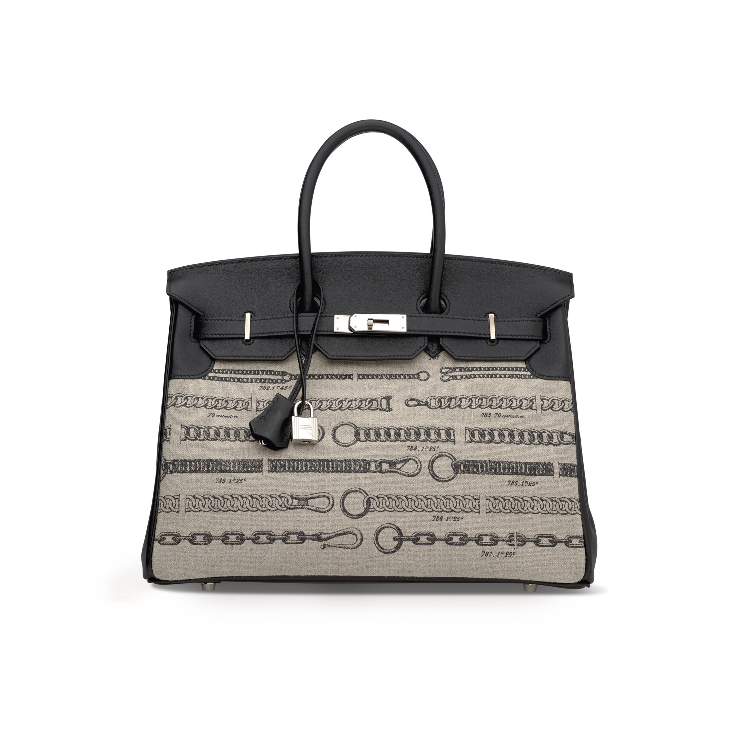 A LIMITED EDITION TOILE DE CAMP DÉCHAÎNÉE & BLACK SWIFT LEATHER BIRKIN 35 WITH PALLADIUM HARDWARE 2 A LIMITED EDITION TOILE DE CAMP DÉCHAÎNÉE & BLACK SWIFT LEATHER BIRKIN 35 WITH PALLADIUM HARDWARE - Image 2