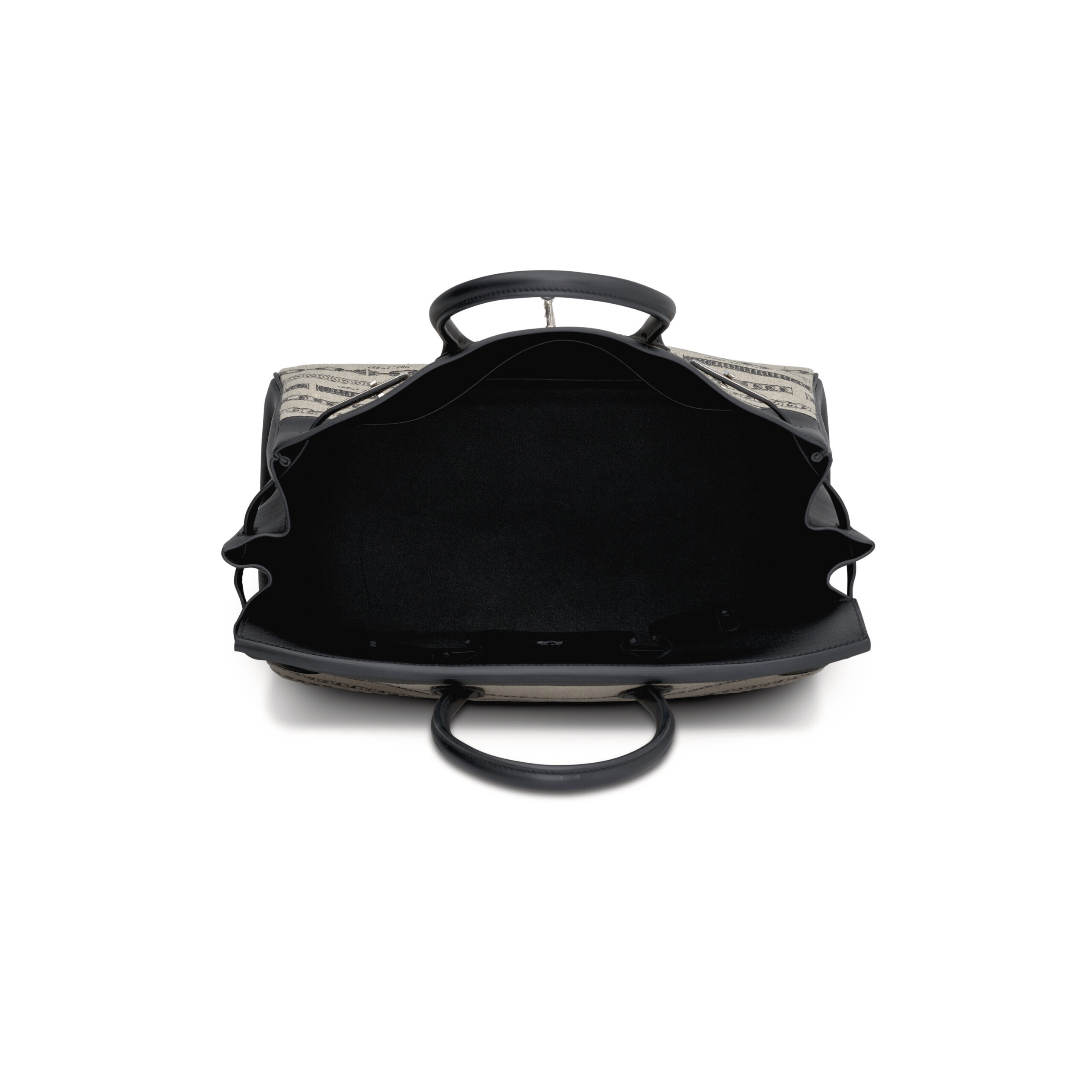 A LIMITED EDITION TOILE DE CAMP DÉCHAÎNÉE & BLACK SWIFT LEATHER BIRKIN 35 WITH PALLADIUM HARDWARE 6 A LIMITED EDITION TOILE DE CAMP DÉCHAÎNÉE & BLACK SWIFT LEATHER BIRKIN 35 WITH PALLADIUM HARDWARE - Image 6