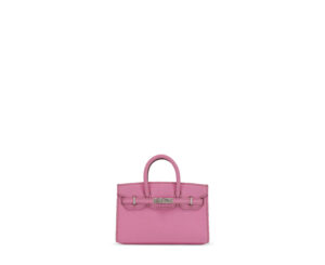 A LIMITED EDITION CANDY COLLECTION PINK 5P EPSOM LEATHER MICRO MINI BIRKIN WITH PALLADIUM HARDWARE