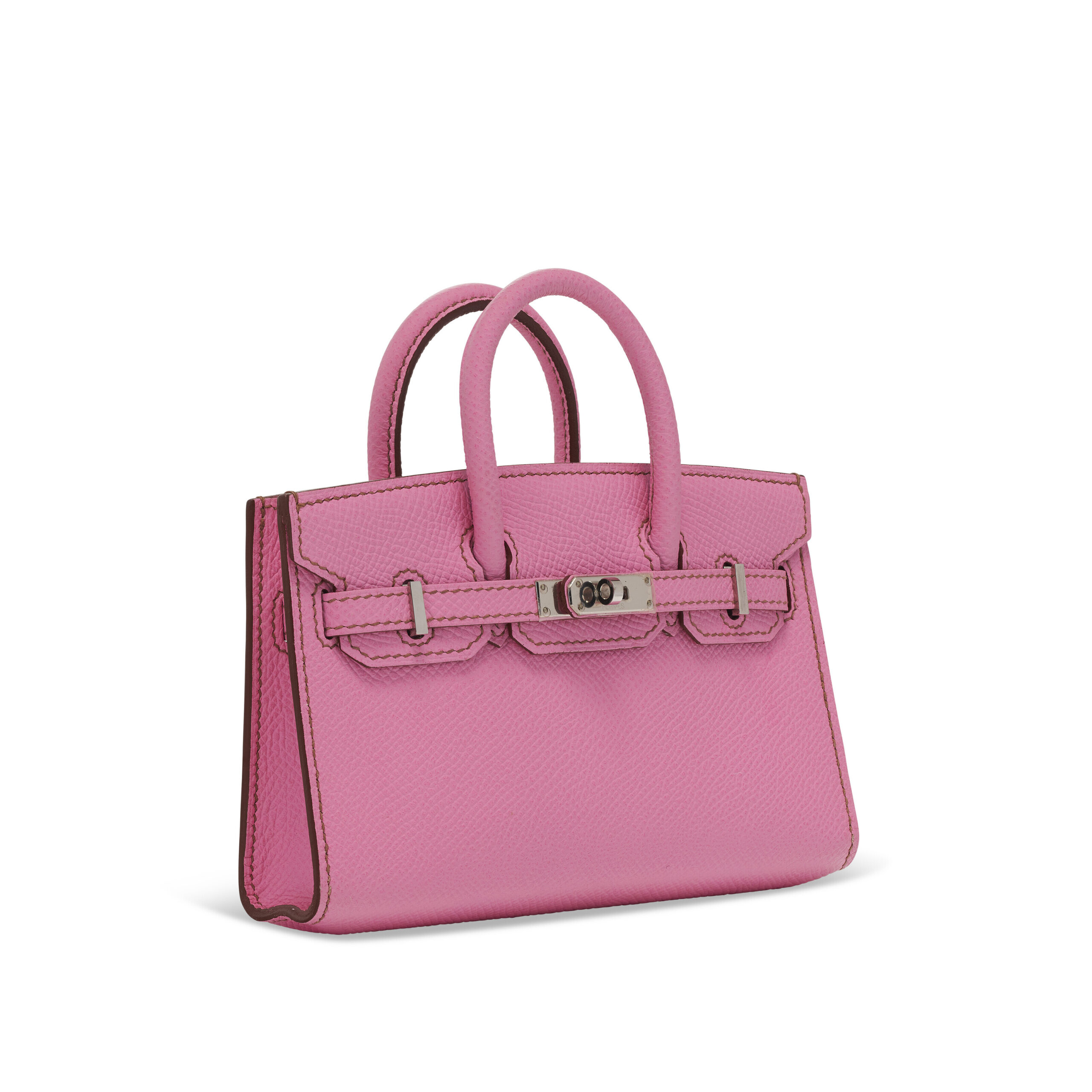 A LIMITED EDITION CANDY COLLECTION PINK 5P EPSOM LEATHER MICRO MINI BIRKIN WITH PALLADIUM HARDWARE 7 A LIMITED EDITION CANDY COLLECTION PINK 5P EPSOM LEATHER MICRO MINI BIRKIN WITH PALLADIUM HARDWARE - Image 7