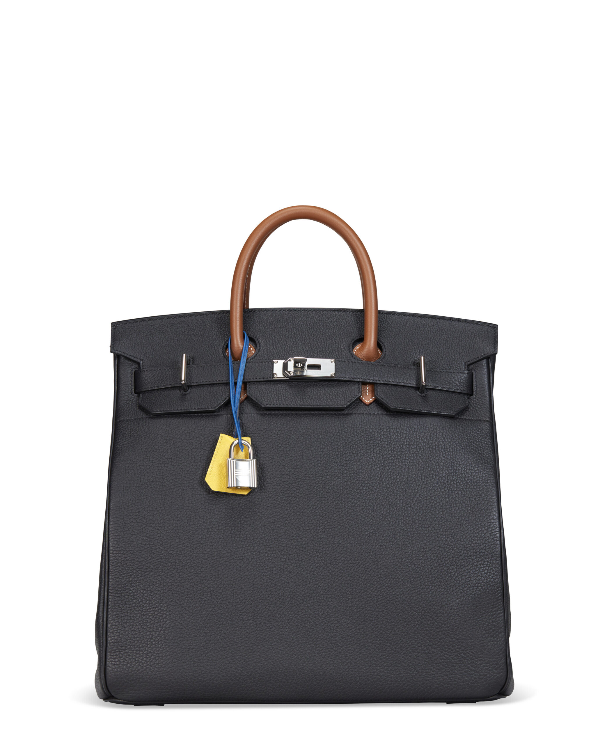 A LIMITED EDITION BLACK, GOLD, BLEU ROYAL & JAUNE CITRON TOGO LEATHER HAC BIRKIN 40 WITH PALLADIUM HARDWARE 5 A LIMITED EDITION BLACK, GOLD, BLEU ROYAL & JAUNE CITRON TOGO LEATHER HAC BIRKIN 40 WITH PALLADIUM HARDWARE - Image 5