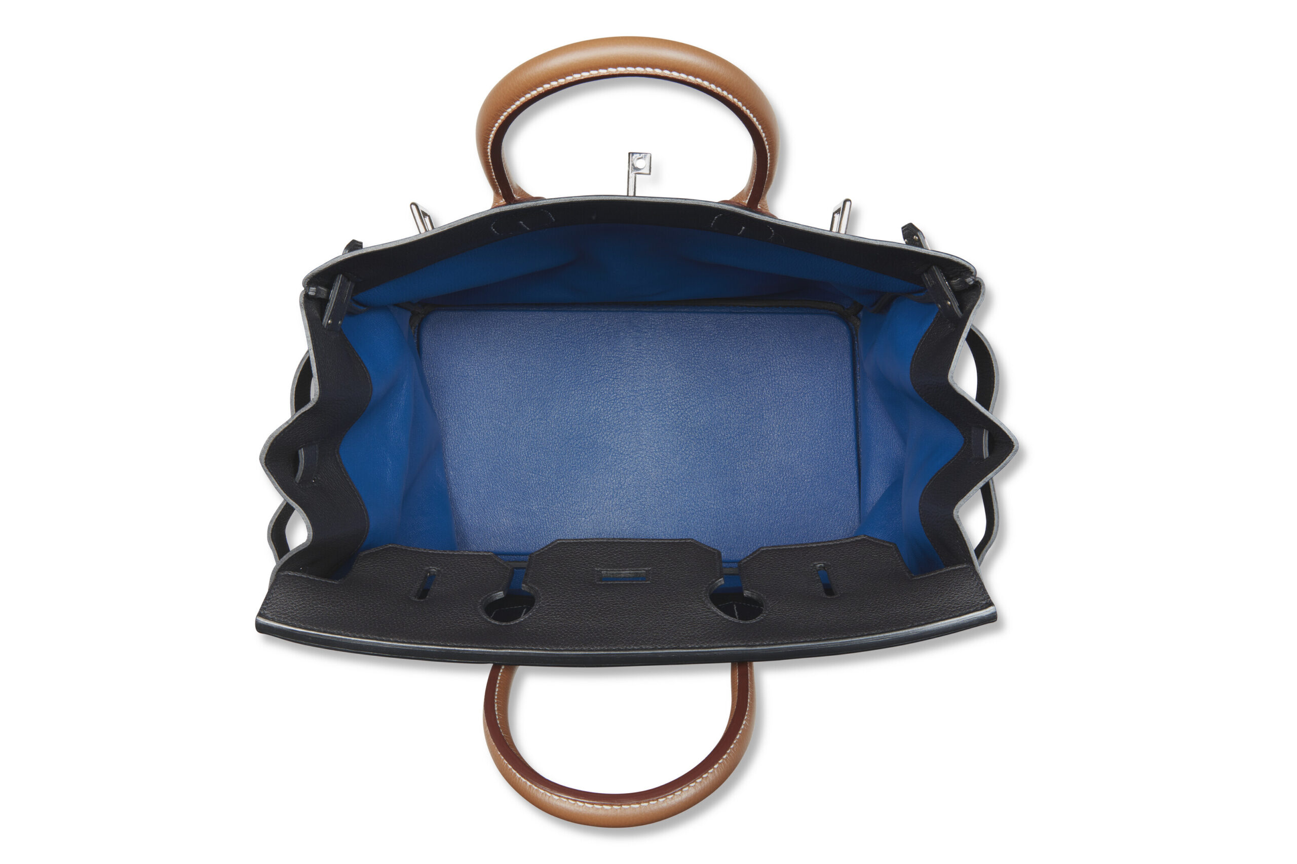 A LIMITED EDITION BLACK, GOLD, BLEU ROYAL & JAUNE CITRON TOGO LEATHER HAC BIRKIN 40 WITH PALLADIUM HARDWARE 2 A LIMITED EDITION BLACK, GOLD, BLEU ROYAL & JAUNE CITRON TOGO LEATHER HAC BIRKIN 40 WITH PALLADIUM HARDWARE - Image 2