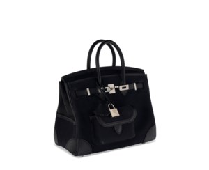 Limited Edition Black Toile Goeland & Swift Leather Cargo Birkin 25 Palladium Hardware 3 Limited Edition Black Toile Goeland & Swift Leather Cargo Birkin 25 Palladium Hardware - Image 3