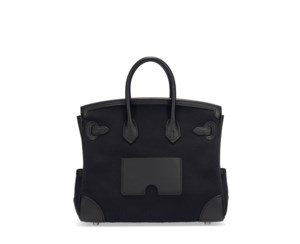Limited Edition Black Toile Goeland & Swift Leather Cargo Birkin 25 Palladium Hardware 2 Limited Edition Black Toile Goeland & Swift Leather Cargo Birkin 25 Palladium Hardware - Image 2