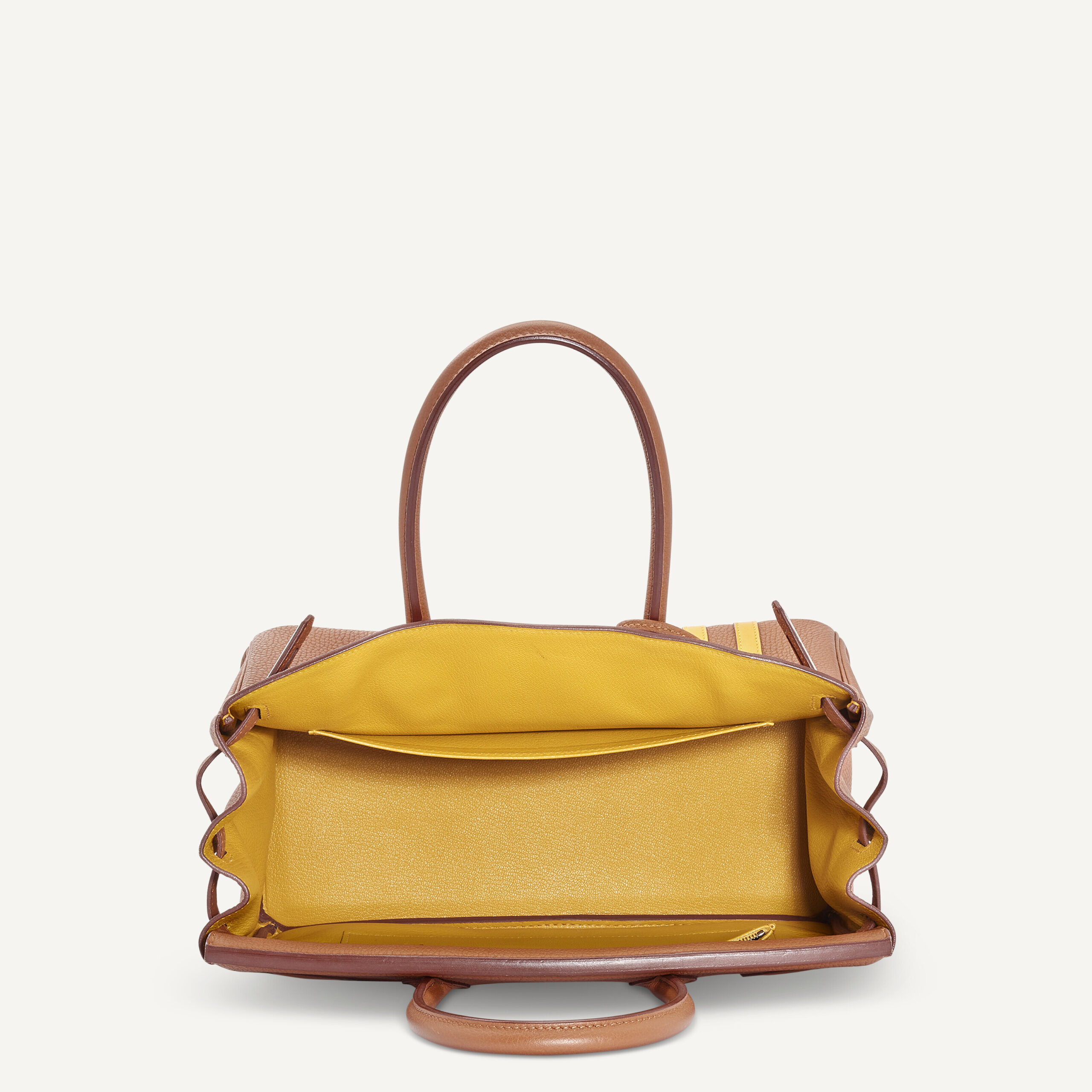 A LIMITED EDITION GOLD & AMBRE TOGO LEATHER OFFICIER BIRKIN 30 WITH PALLADIUM HARDWARE 6 A LIMITED EDITION GOLD & AMBRE TOGO LEATHER OFFICIER BIRKIN 30 WITH PALLADIUM HARDWARE - Image 6